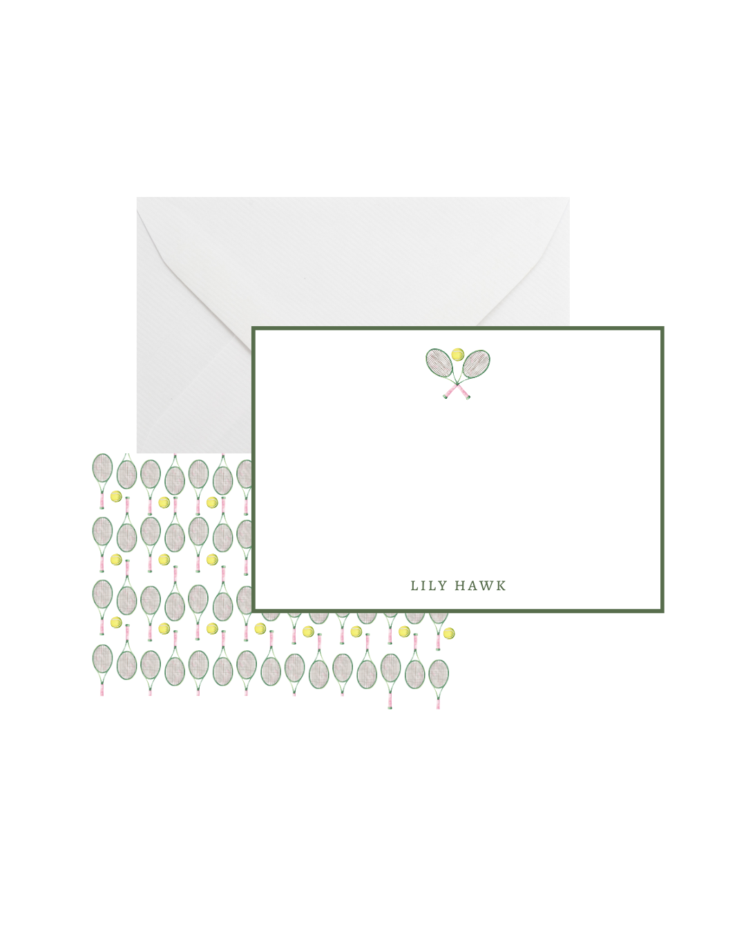 "Tennis Anyone" Flat Stationary Set