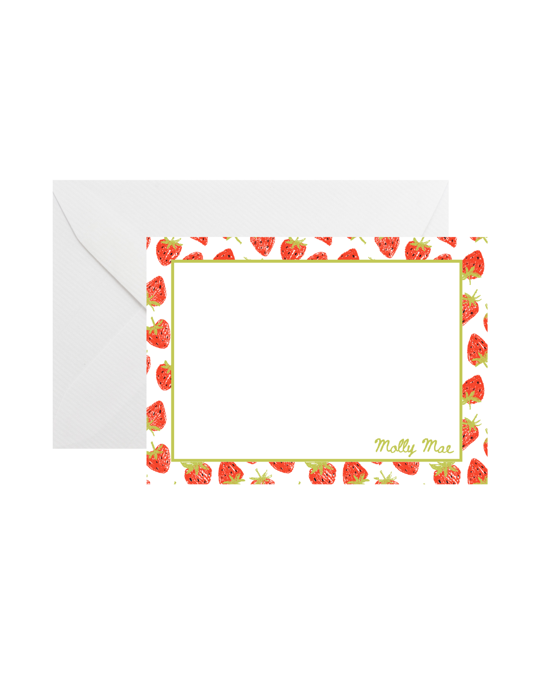 "Strawberry Swaray" Flat Stationery Set