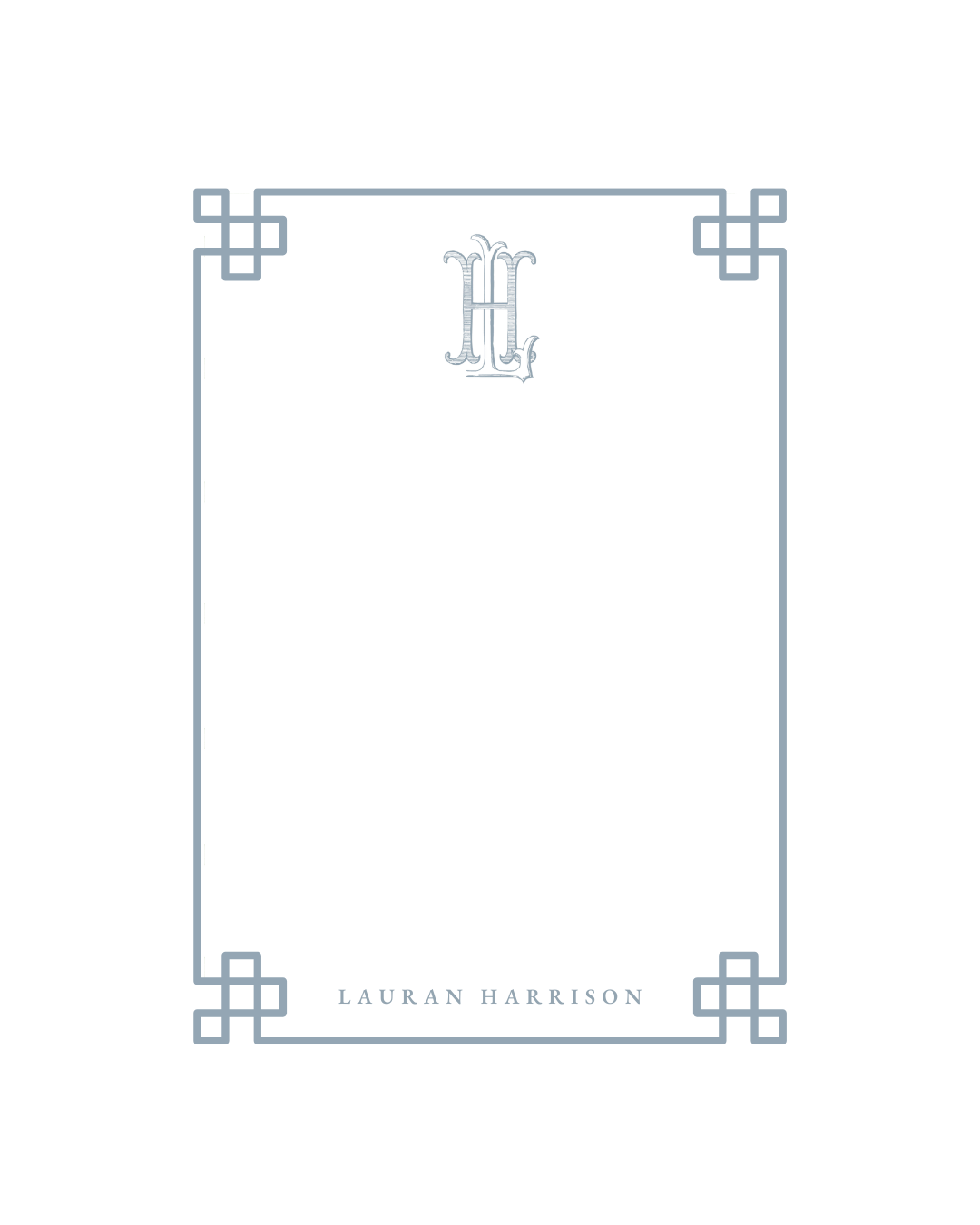 "Chinoiserie" Monogram Notepad