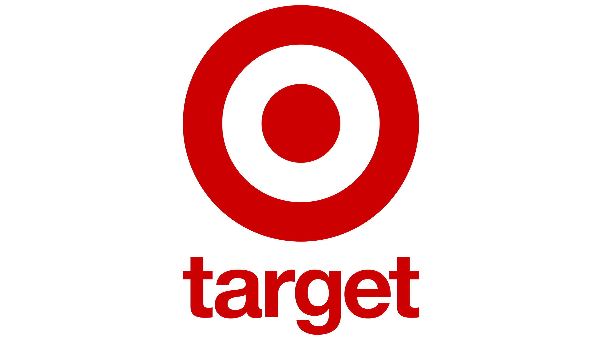 A black background with a red and black target symbol and the word 'target' written below it in red.