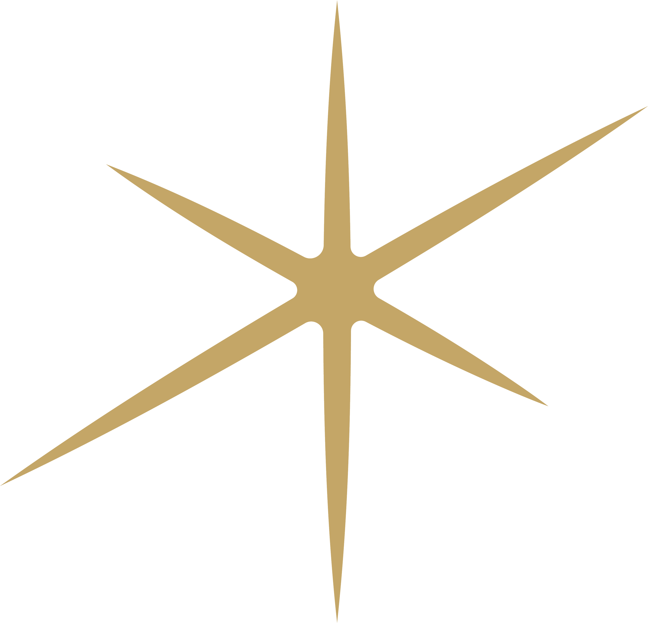 A golden compass rose with eight points on a transparent background.