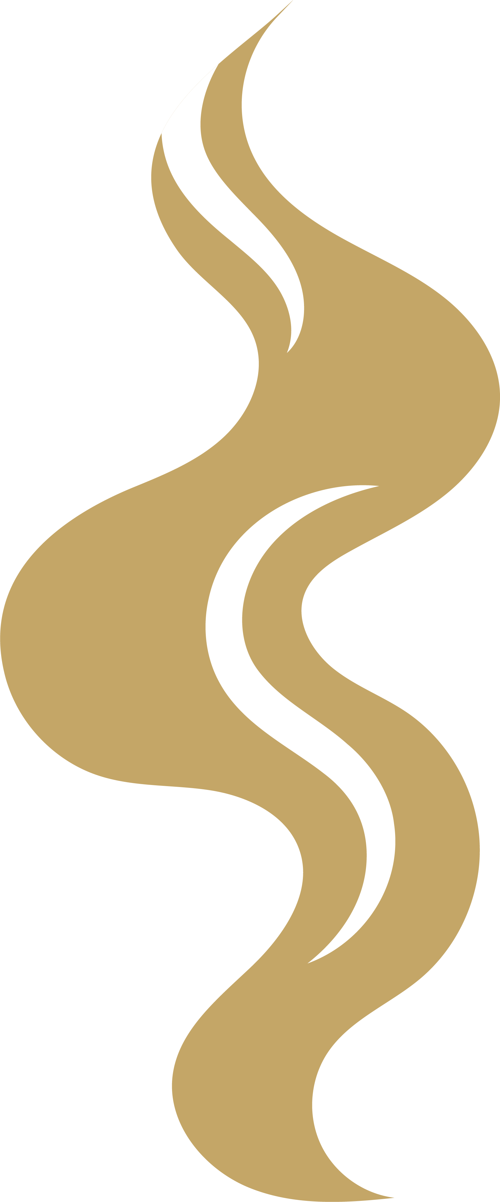 A stylized abstract zigzag line in gold and white on a black background.