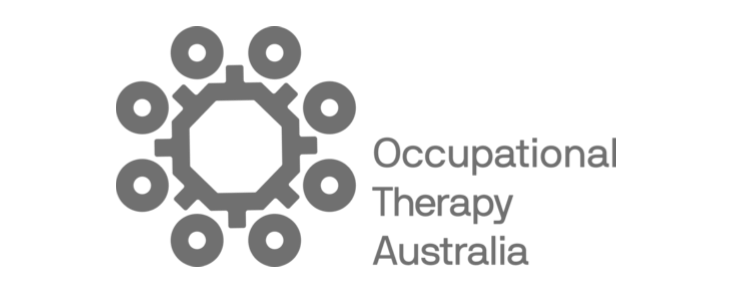 Logo with gear and circular nodes representing Occupational Therapy Australia