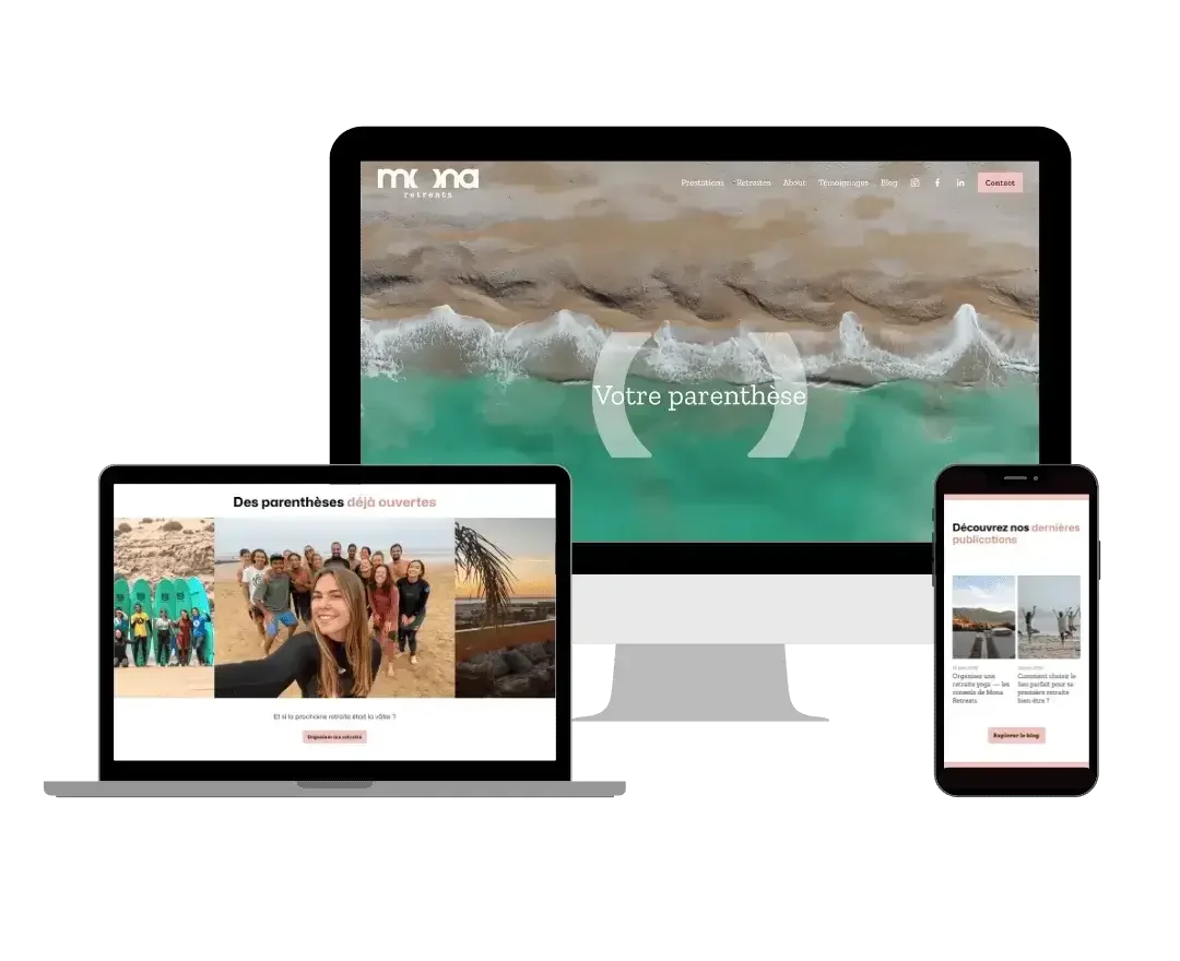 Mockup Mona retreats