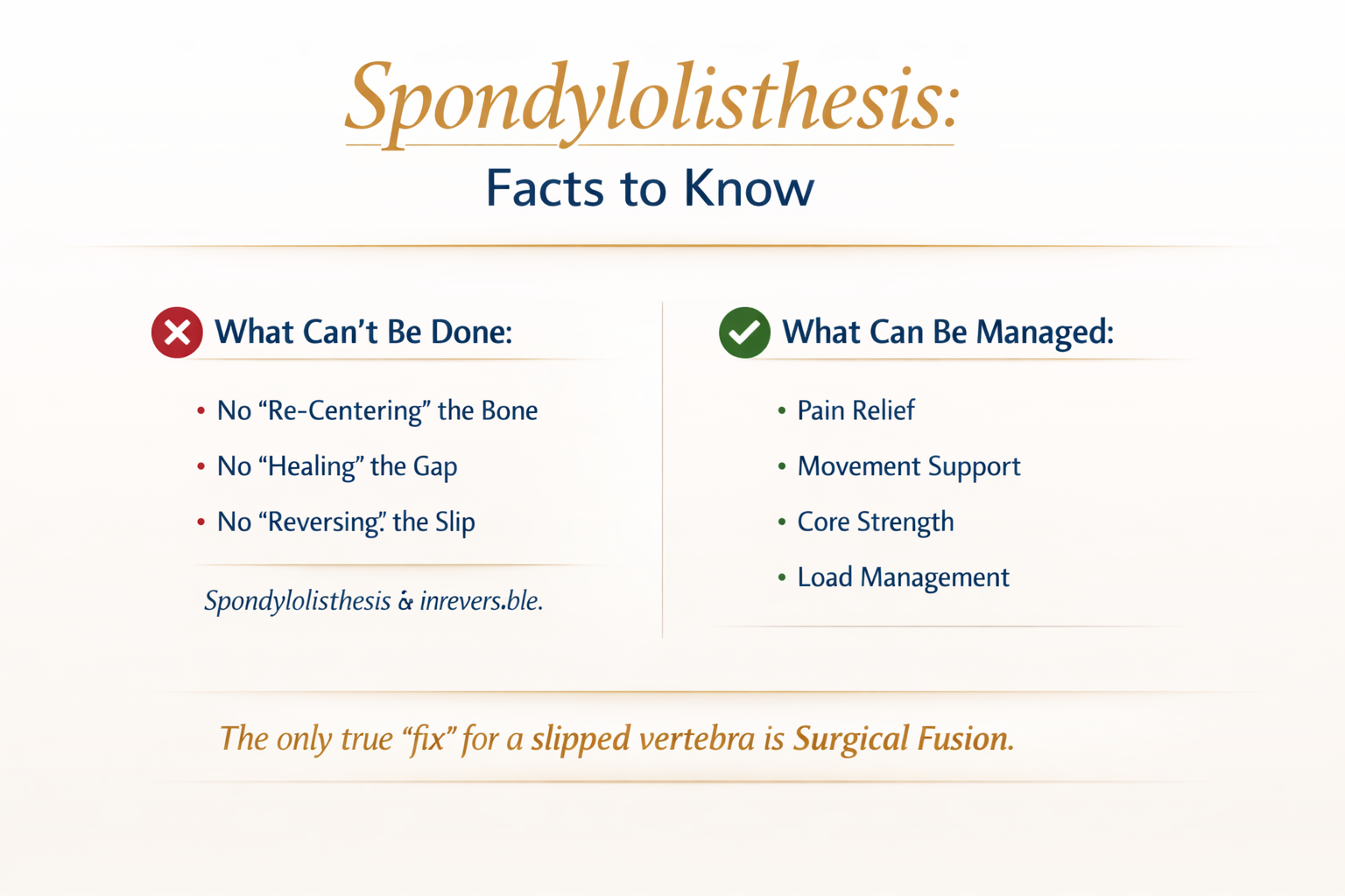 Can a Chiropractor fix a Spondylolisthesis?