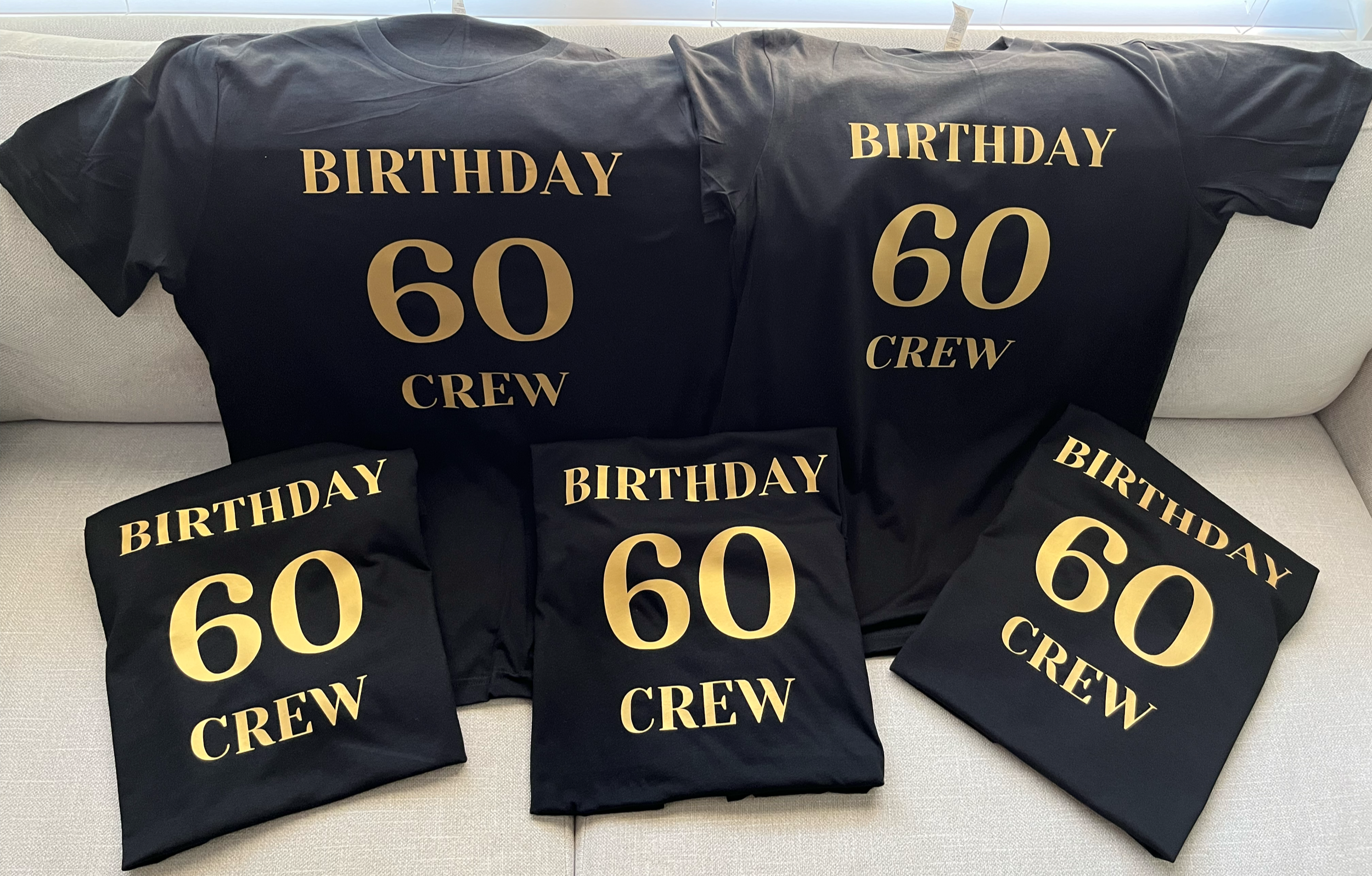 60th Birthday Crew Matching T-Shirts