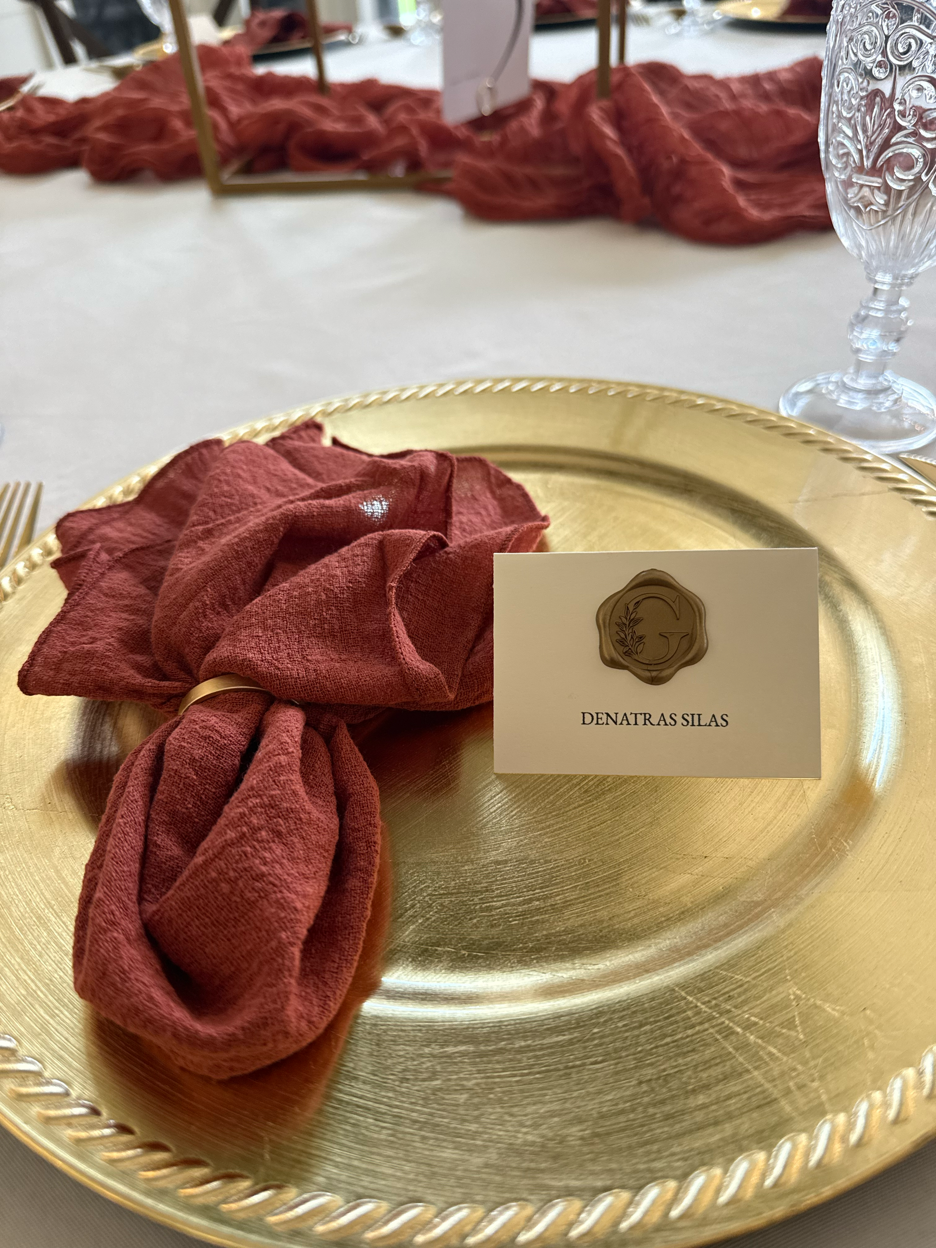 Place Setting with Custom Name Card