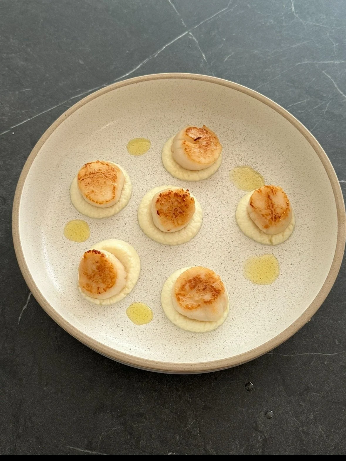 Scallops with Cauliflower Puree