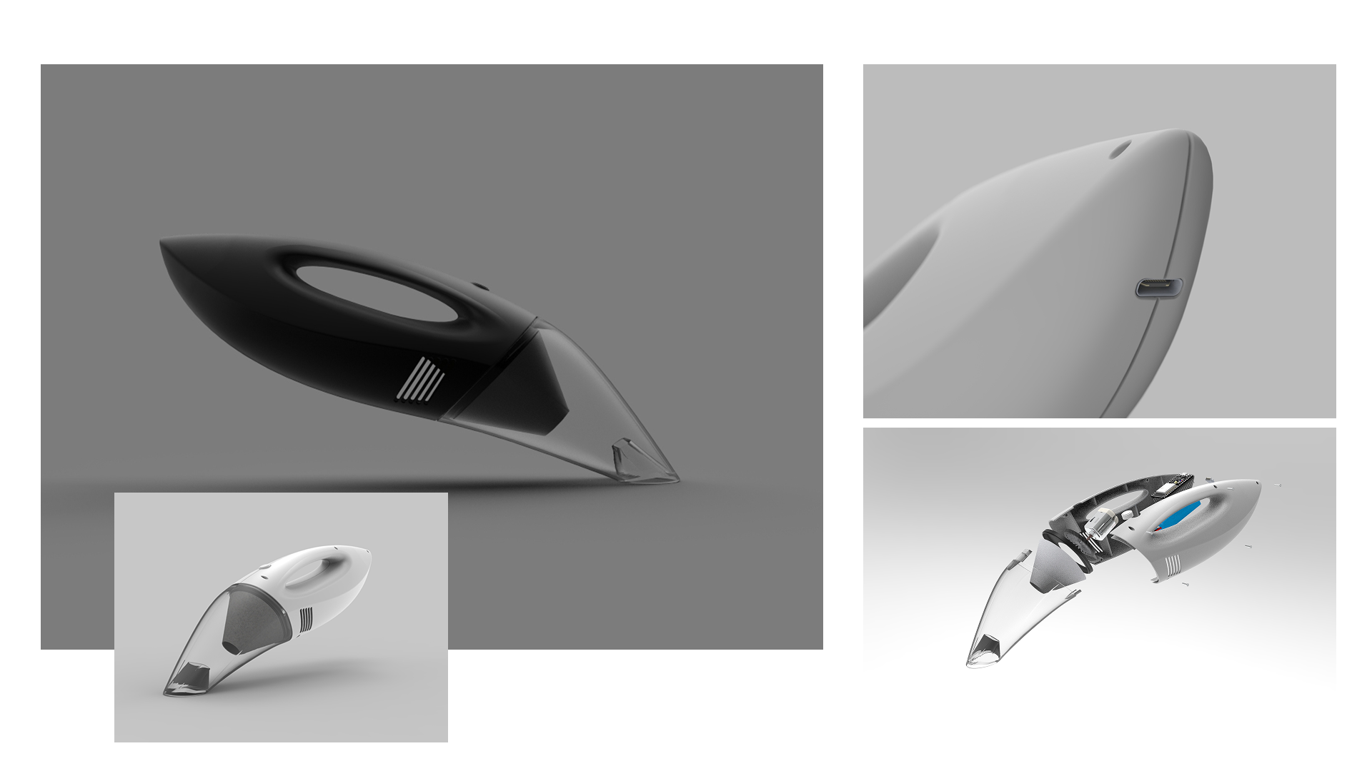 a design engineering project tasked us with redesigning a hand held vacuum with emphasis on designing for assembly and disassembly