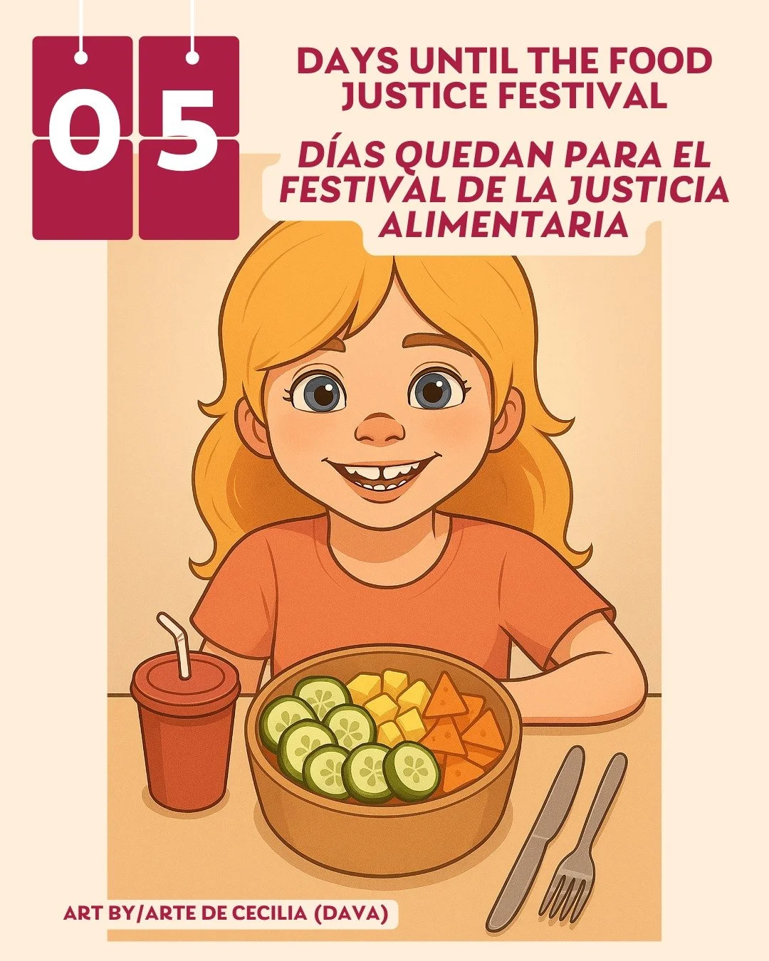 5 days until the Food Justice Festival!
!Quedan 5 d&iacute;as para el festival de la justicia alimentaria!

Click the link in our bio to RSVP for free!
&iexcl;Haz clic en el enlace de nuestra biograf&iacute;a para confirmar tu asistencia gratis!