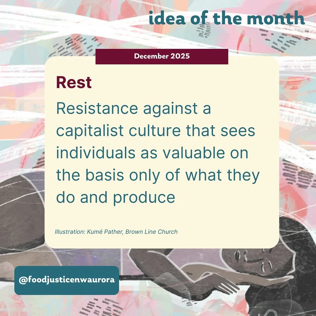Welcome to our final Idea of the Month for 2025! This month, we&rsquo;re focusing on the term &ldquo;rest&rdquo;.

Tricia Hersey, the founder of The Nap Ministry and the Author of Rest as Resistance, describes rest as a framework for collective power