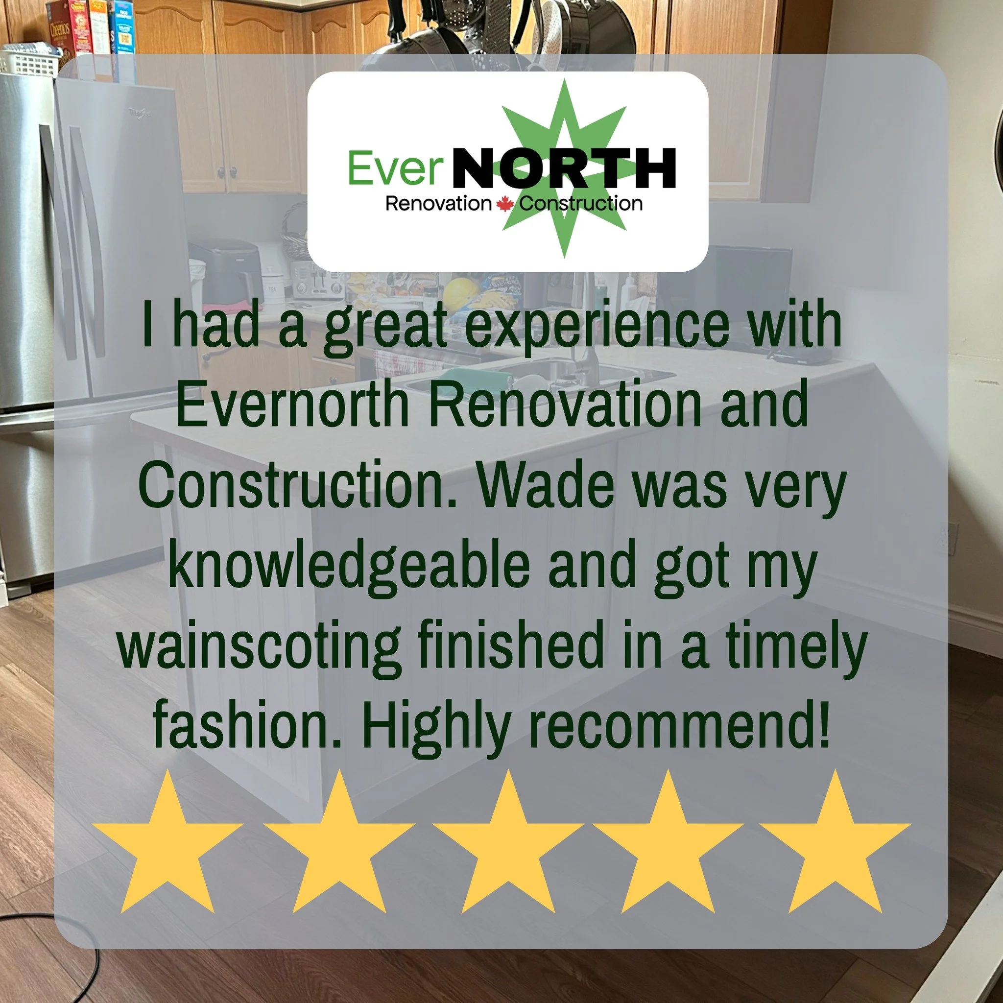 Another Satisfied Customer! Thank you Colin, O for your 5 Star Review! ⭐⭐⭐⭐⭐ Here at EverNorth Renovation &amp; Construction we focus on building long lasting relationships, leaving every client satisfied of a job well done! We are your trusted local