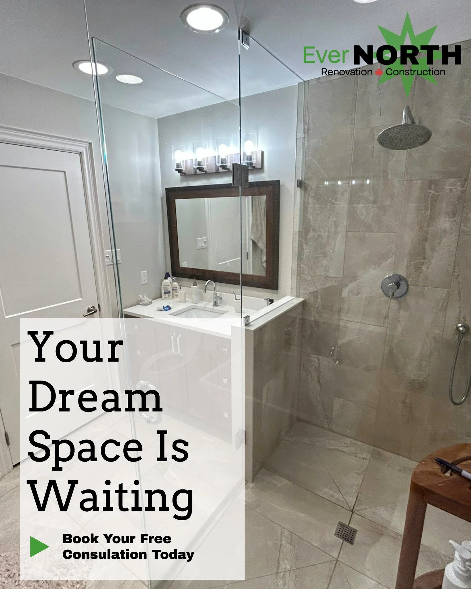 DON&quot;T WAIT! Start designing your dream space today!! Give our experienced team a call here at EverNorth Renovation &amp; Construction and our friendly experienced design team will pay your home a free visit! We will walk you though our design pr