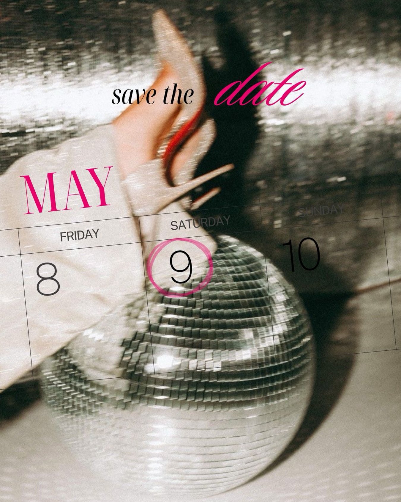 ✨ Save the Date ✨ 

We&rsquo;re turning ONE 🥂 and you&rsquo;re invited&hellip; 

A little sneak peek of something special we&rsquo;ve been planning behind the scenes, our 1st Birthday Celebration is coming 🎉 

📅 Saturday, May 9 
More details, surp