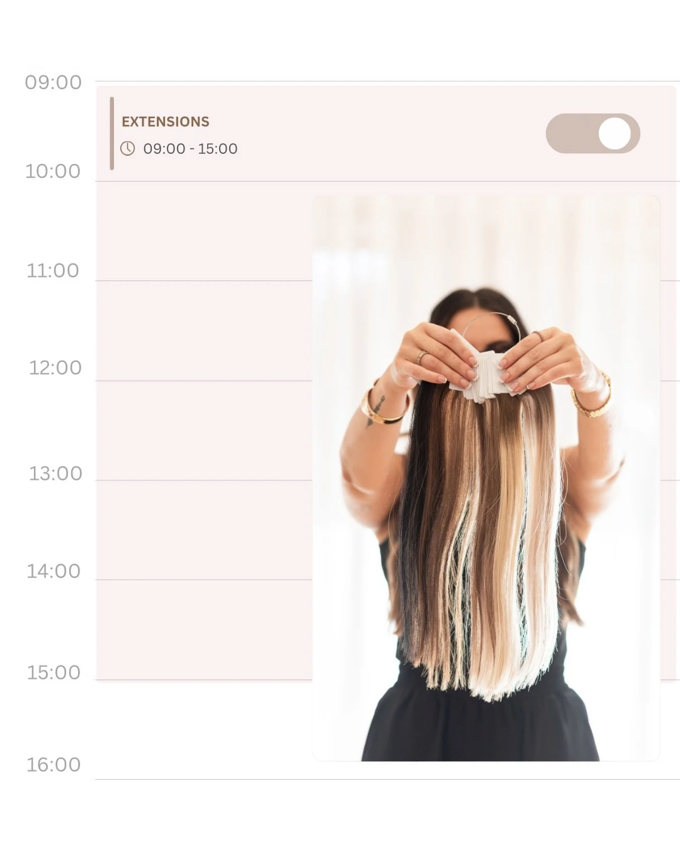Choosing your perfect match is where the magic starts ✨

Every set of extensions we install is custom colour-matched to you, because seamless blends don&rsquo;t happen by chance, they happen by intention.

This is the behind-the-scenes most people sk