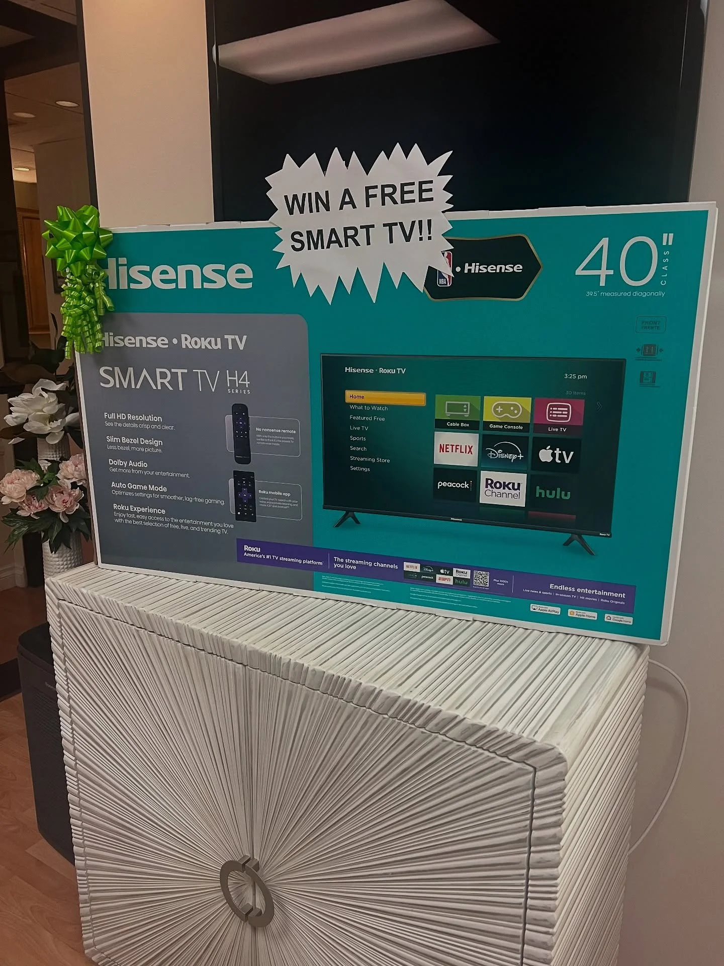 We&rsquo;re giving away a free 40&rdquo; smart tv to one of our patients! Want to know how? Become a patient or come back for your dental appointment before November 2025!
