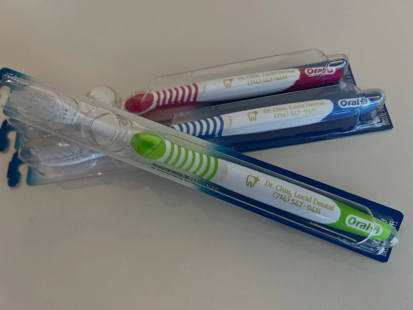 New toothbrushes came in! If you want to brush with the Lucid Dental toothbrush, come through!