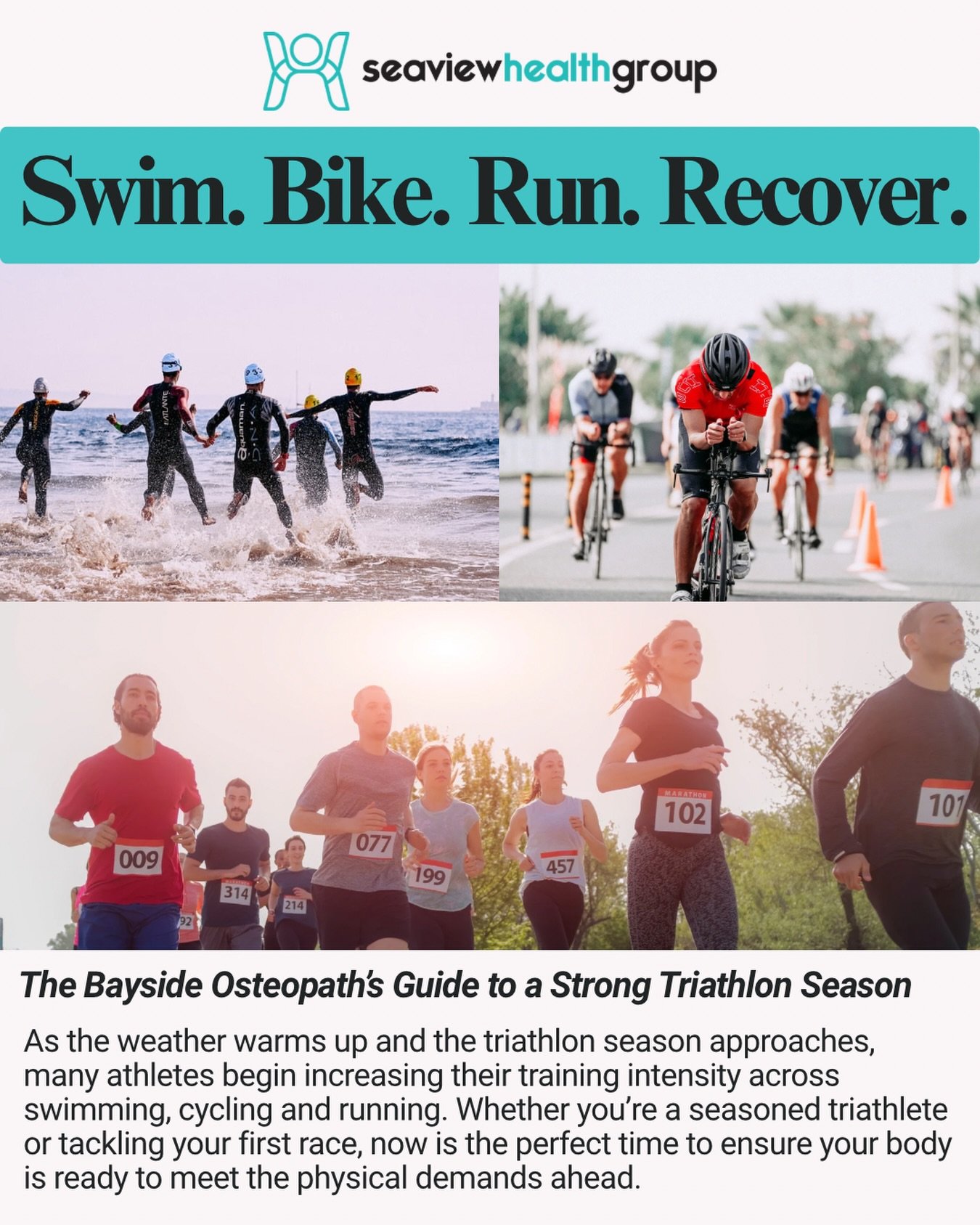 🏊🚴&zwj;♂️🏃If you&rsquo;re starting triathlon training and dealing with a persistent niggle, now is the time to get it checked. A proactive approach can mean the difference between a strong season and one cut short by injury. 

🔗 Head to our websi