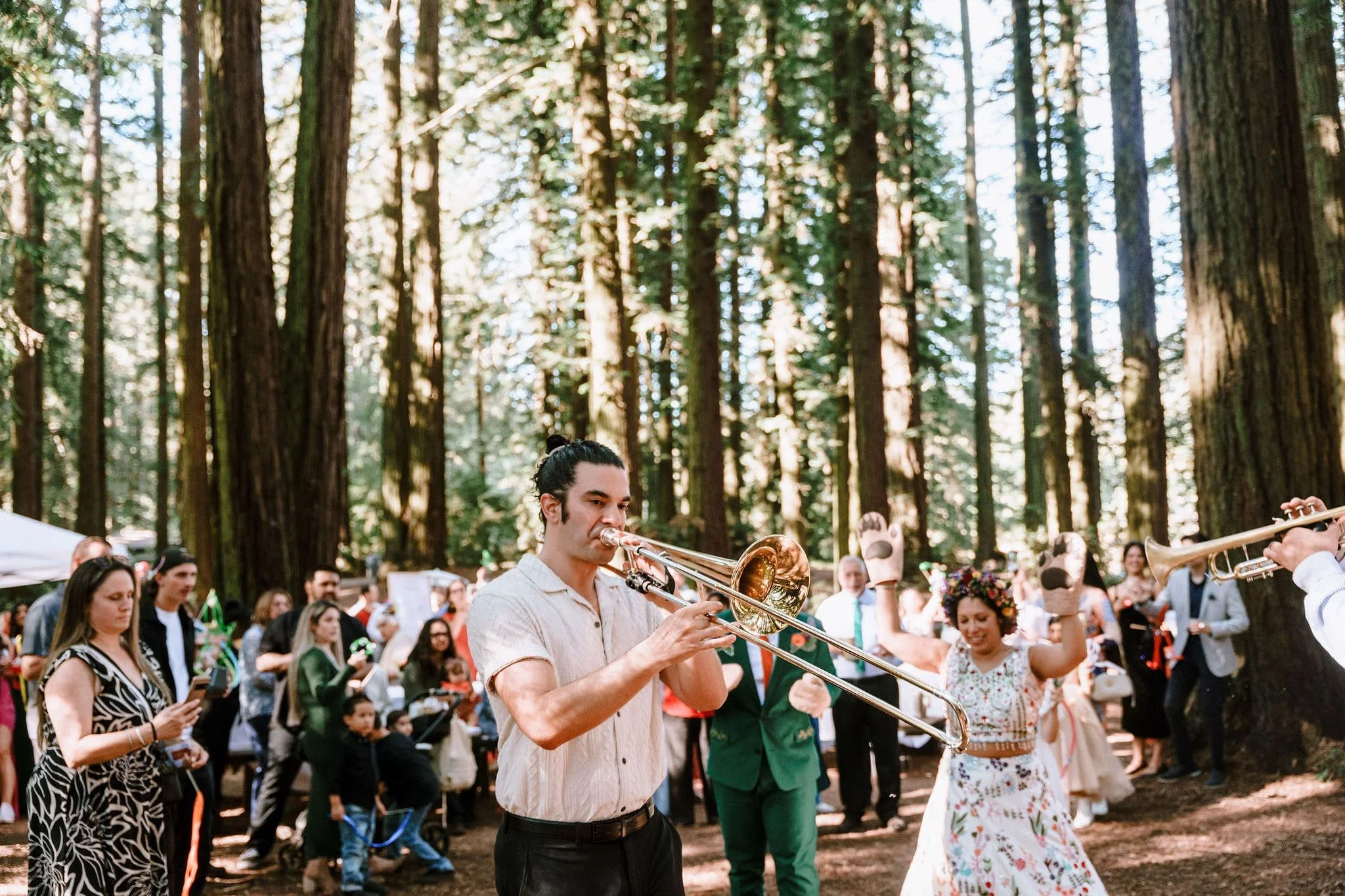 Trombone and horn section for bay area wedding