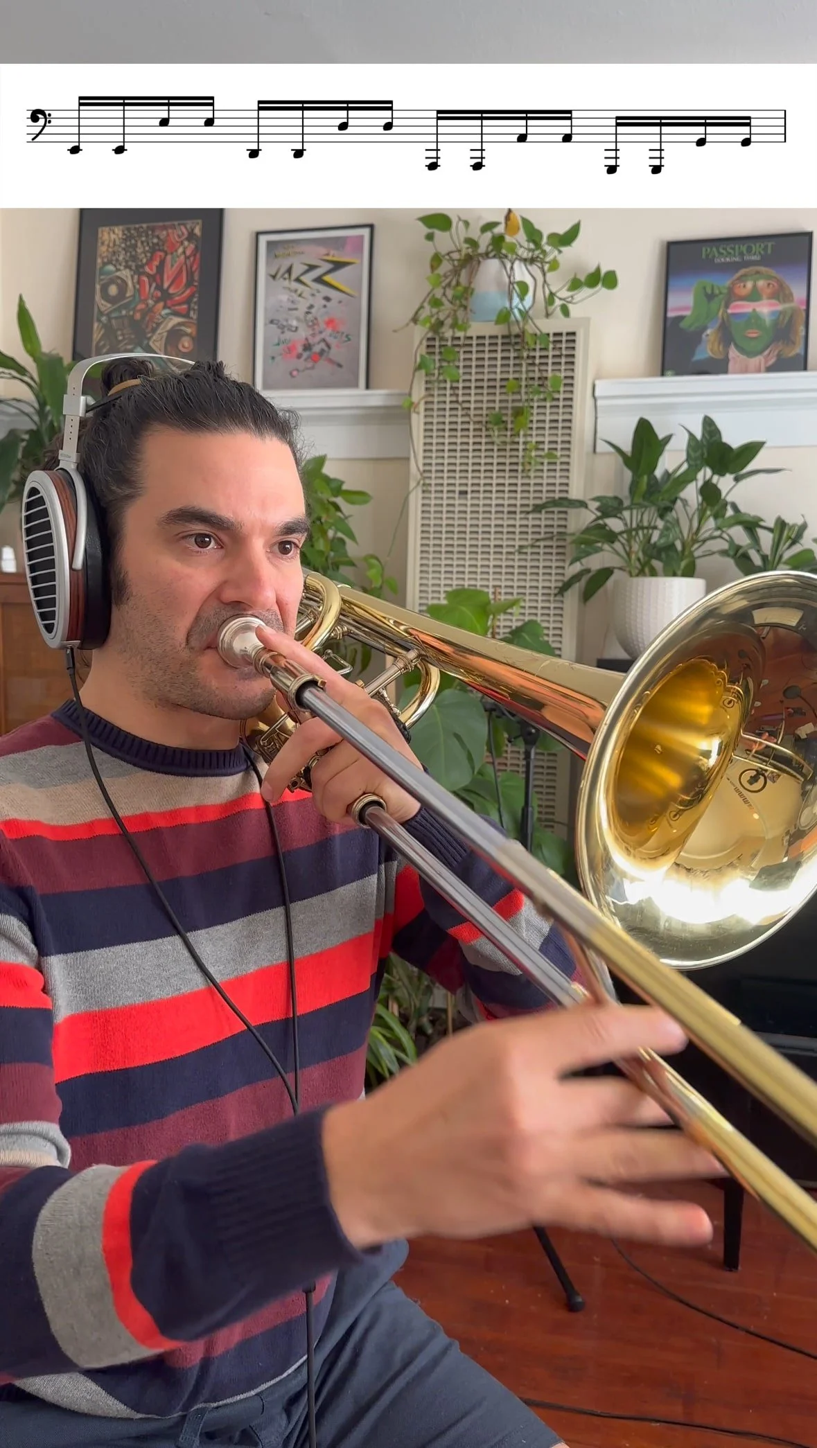 Bass trombone home recording audition