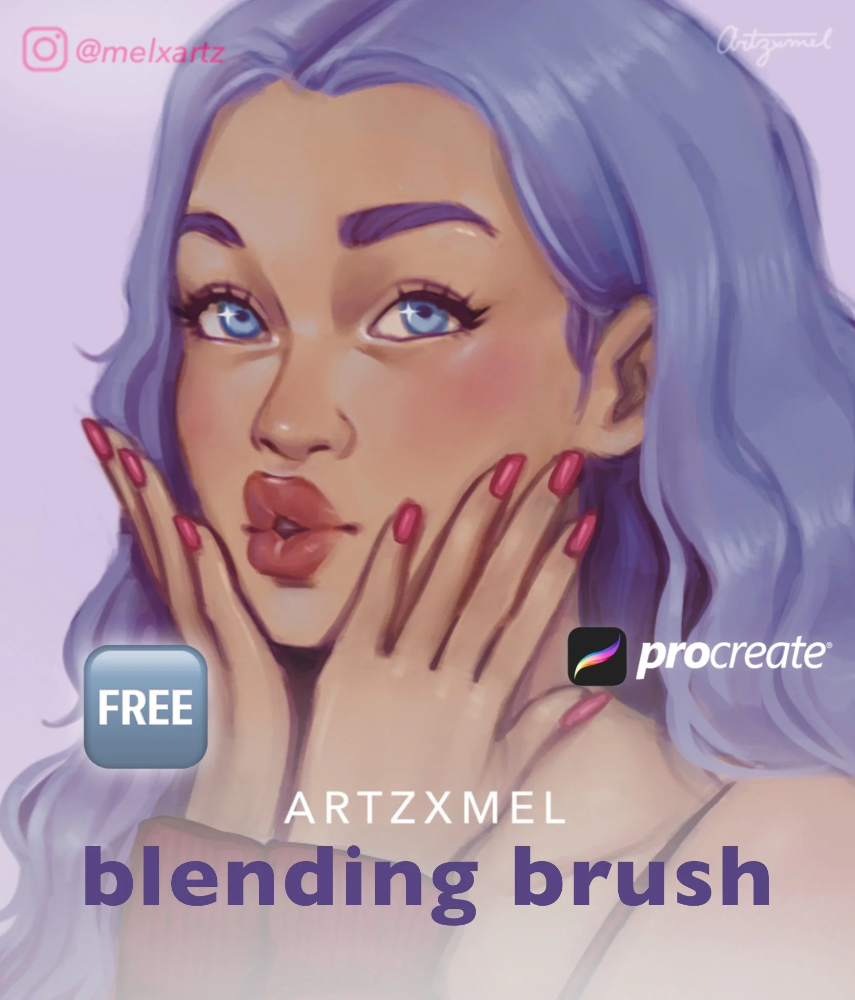 FREE Blending Brush for Procreate