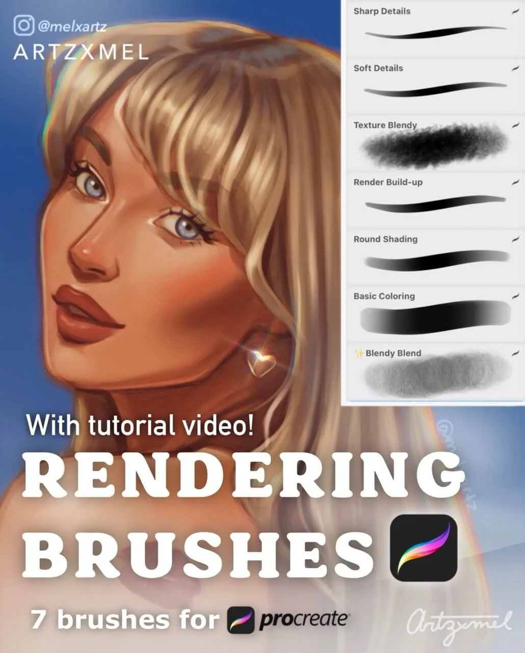 Rendering Brush-Set for Procreate