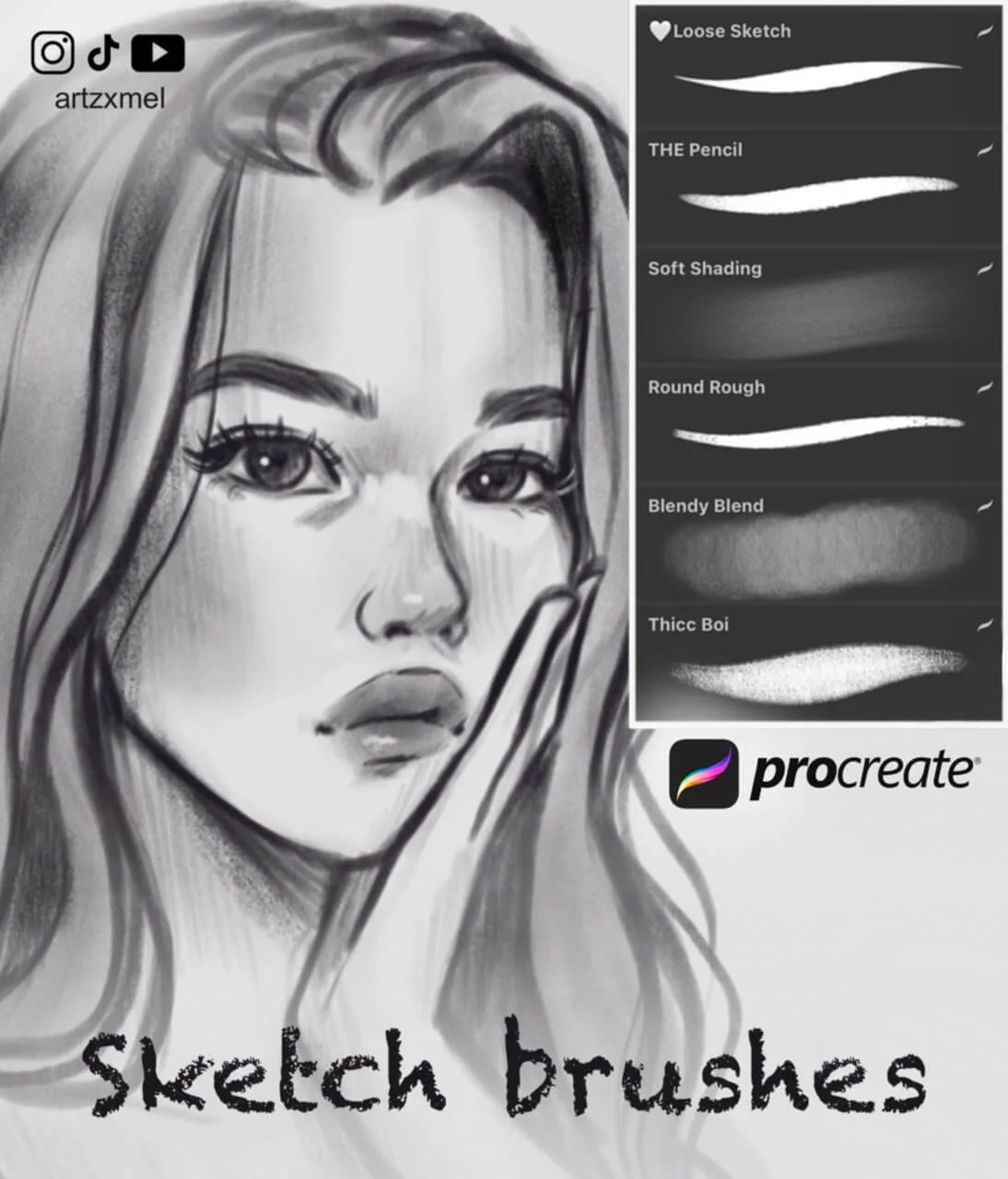 Procreate Sketch Brush-Set