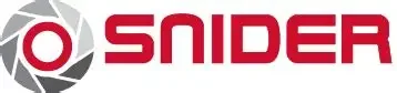 Snider logo with a stylized camera shutter icon in red and gray.