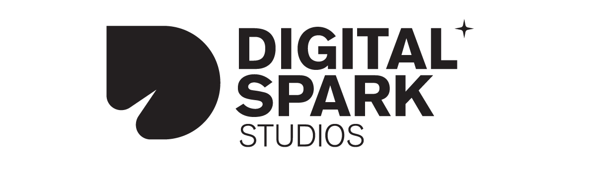 Logo of Digital Spark Studios with a stylized spark graphic and bold text.