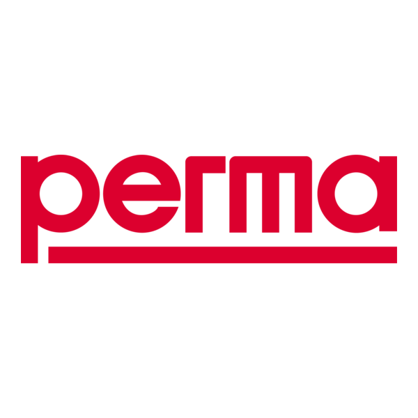 Red lowercase text spelling 'perma' with a red underline on a white background.