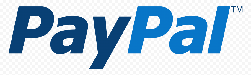 PayPal logo in blue lettering.