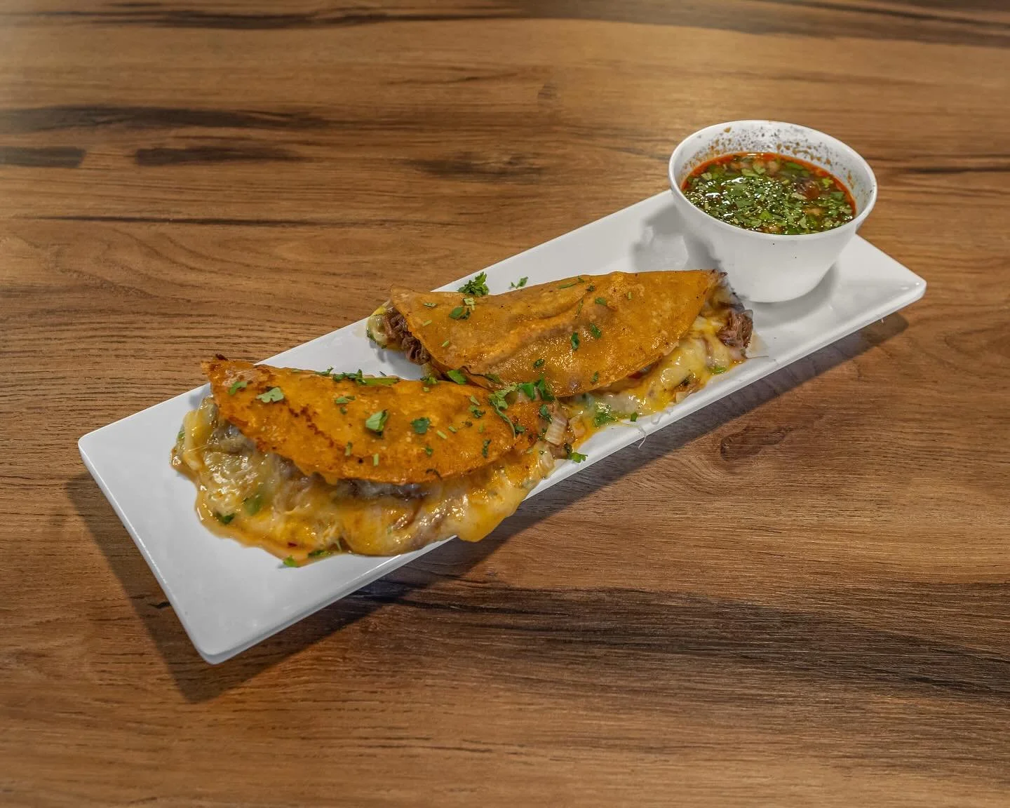 Crispy. Cheesy. Juicy. Quesabirria Tacos served with consome 🌮 🔥 #SacosTacos # PacificBeach #SanDiego #MexicanFood #Tacos #ItALotForThePost