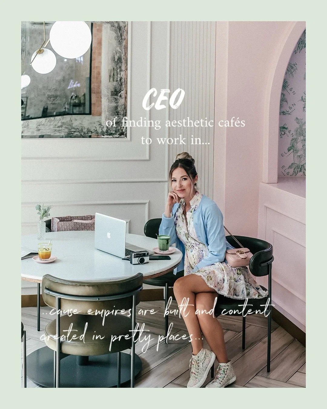 Some days you hustle hard from home. Other days you need a pretty spot, good lighting and matcha on tap for the creative energy to flow! I&rsquo;ve been debating the home-office VS actual-office thing for so long!
Tell me what YOU think of having an 