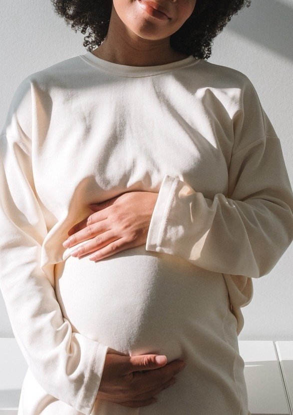 pregnant woman ready for her massage