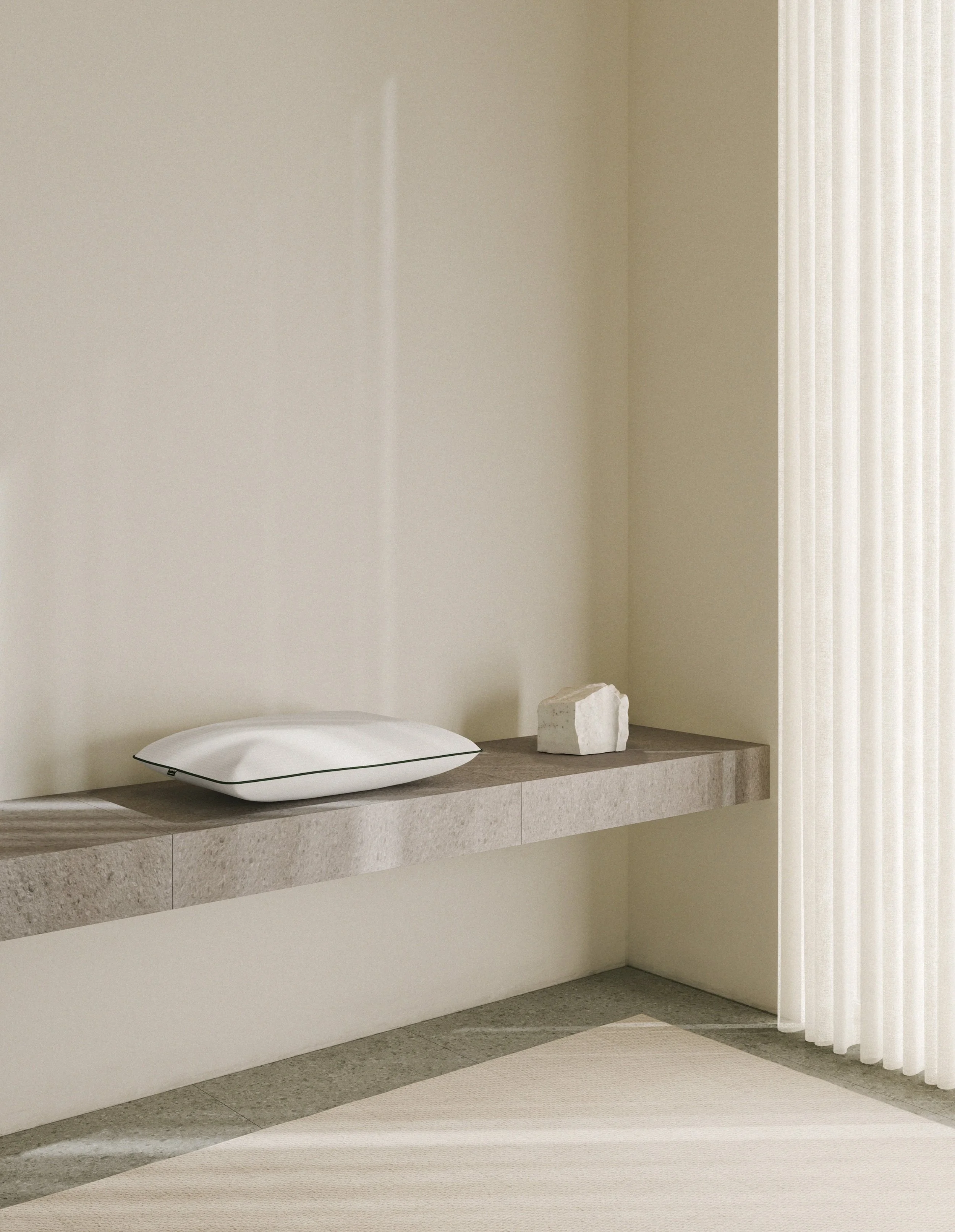 Muun furniture 3D product rendering - minimal interior visualization with custom textures and precision modeling for digital gallery and brand content by nor3d