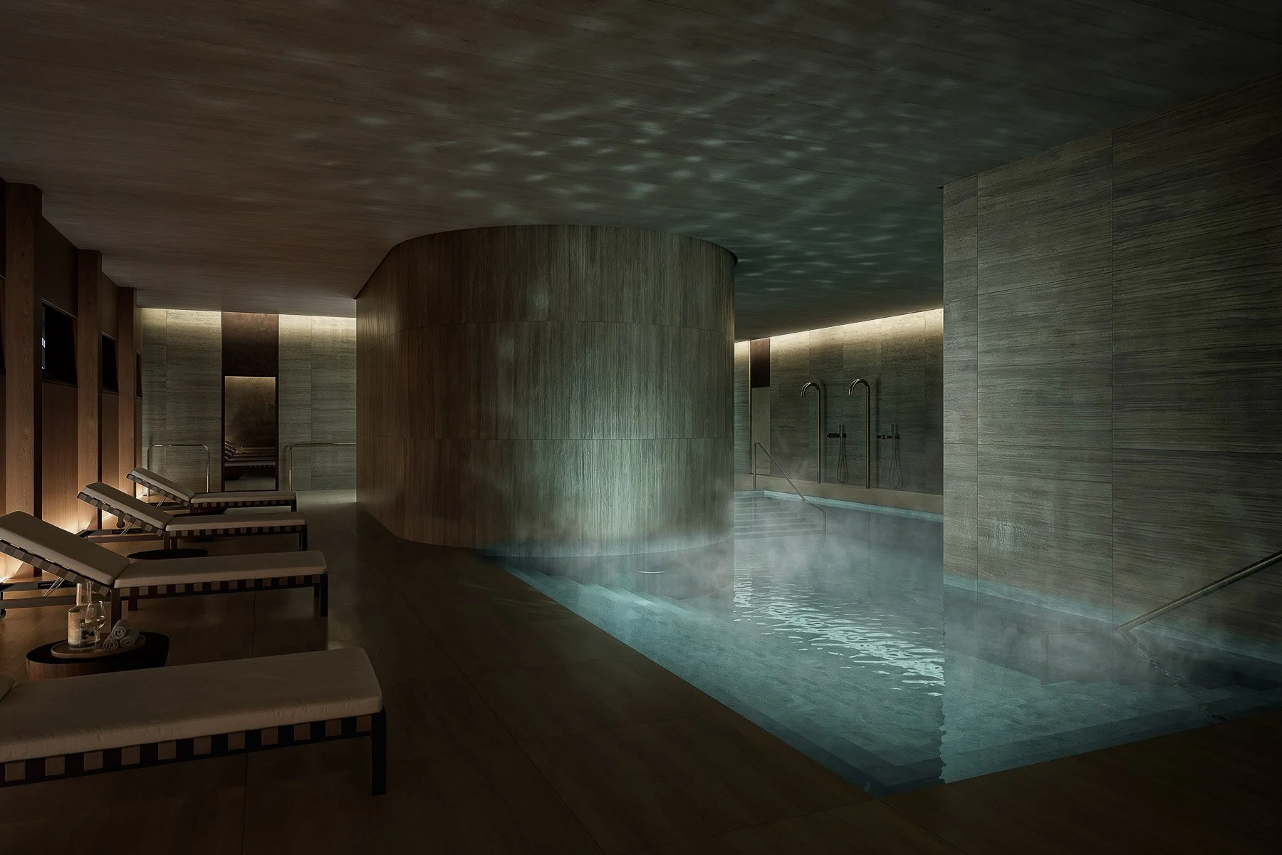 Nordkap hotel 3D rendering - luxury indoor pool visualization with AI-enhanced video production for PR and media materials by nor3d Copenhagen