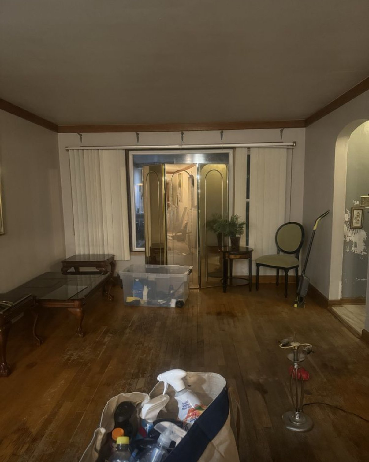 After image of a professionally cleaned and decluttered living room by Chicago TidyFixers, showcasing an incredible transformation