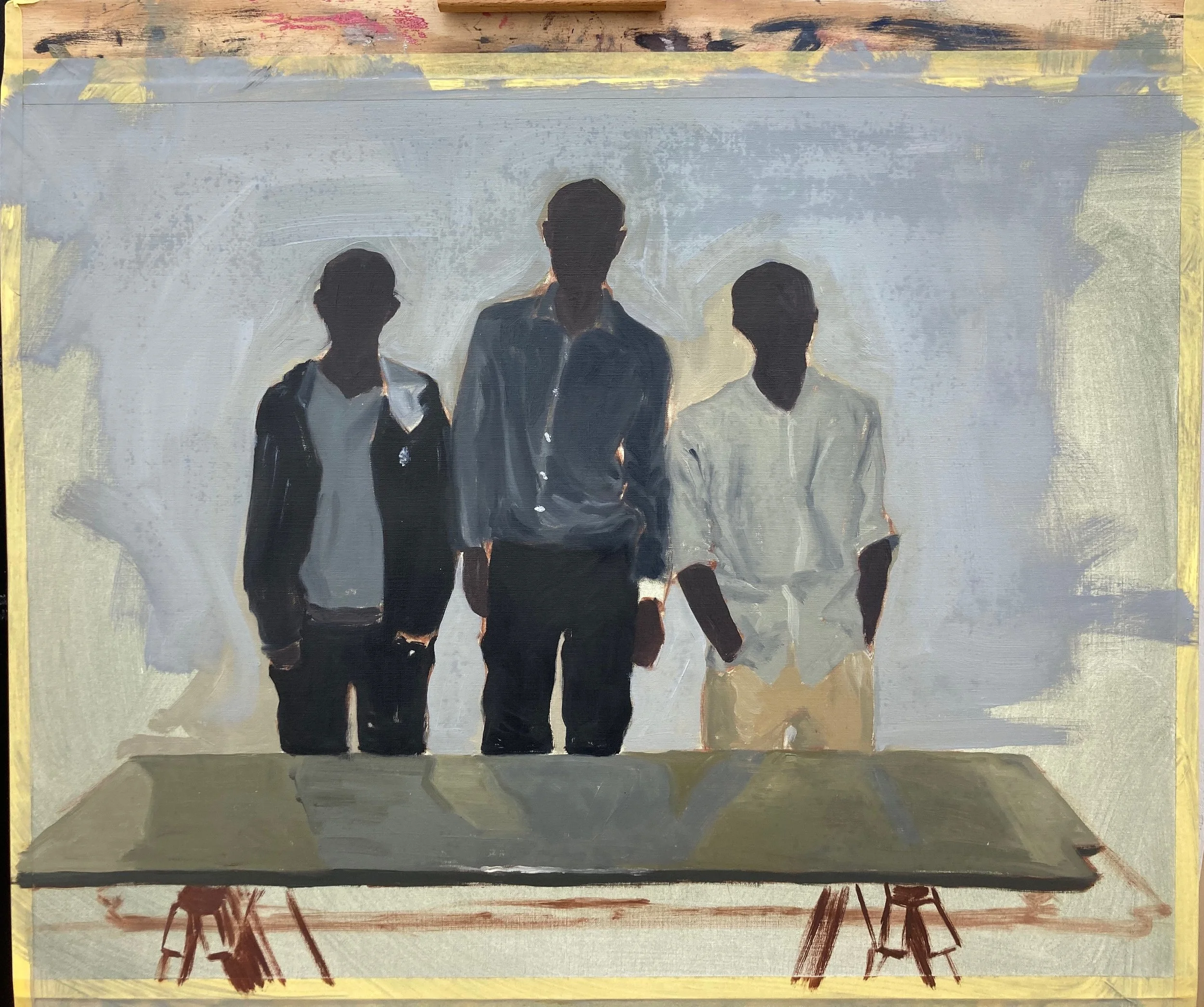 Round Table, 2020. Oil on paper - 50x65cm