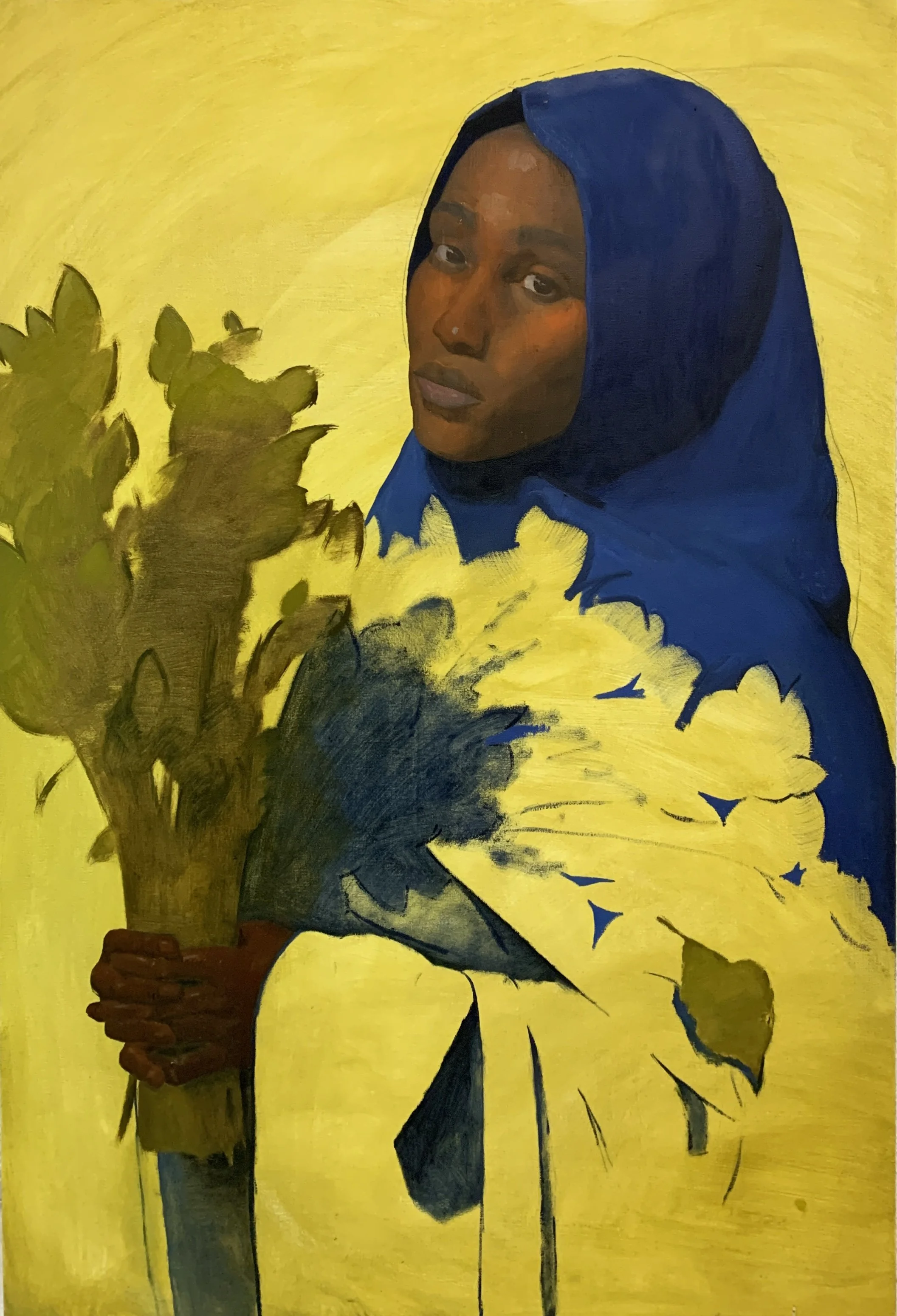 Khatdija, 2026. Oil on Wood - 73x50cm 