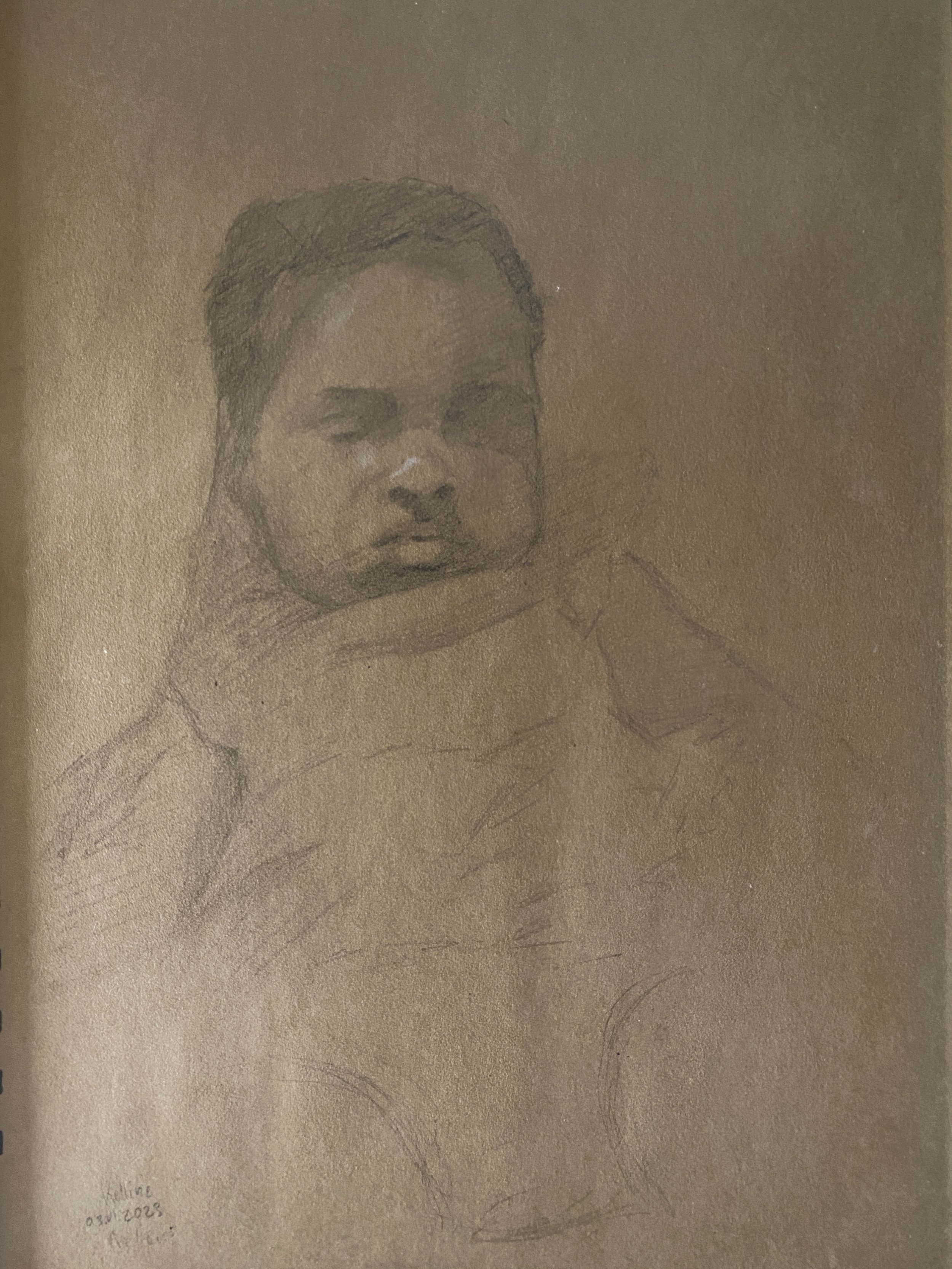 Kellyne, 2023. pencil on paper - XXxYYcm