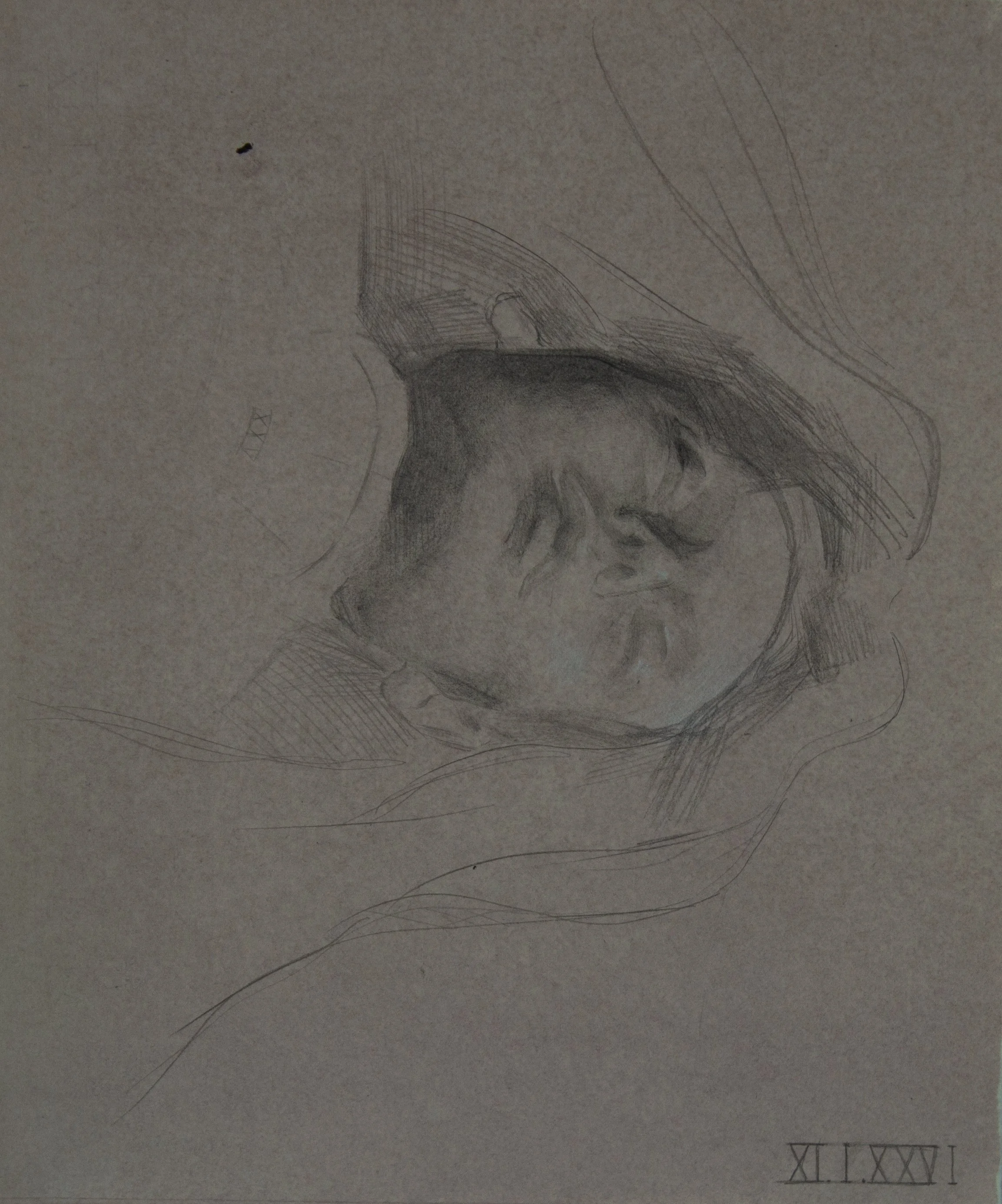Dream, sleep & death, 2025. pencil on paper - 28x23,5cm 