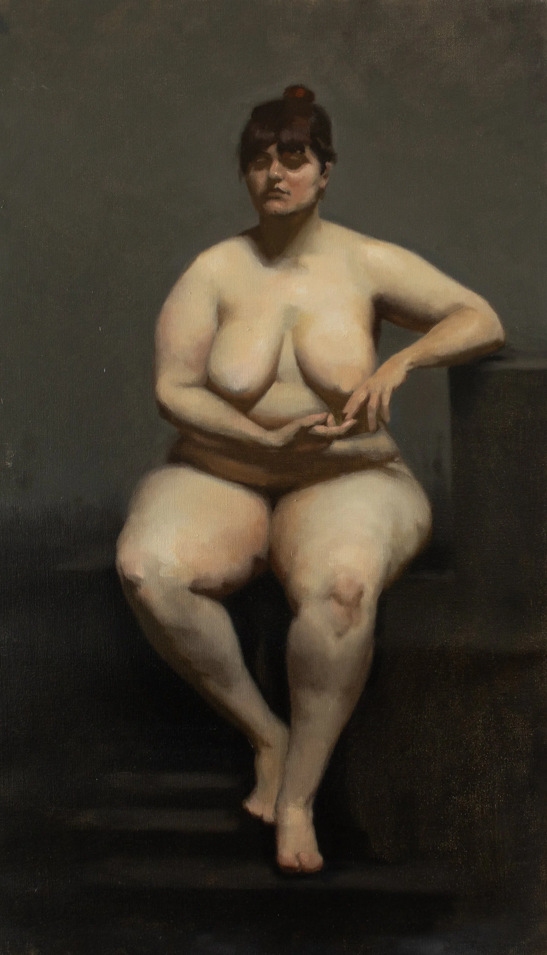 L'Oracle, 2023. Oil on canvas- 90x45cm