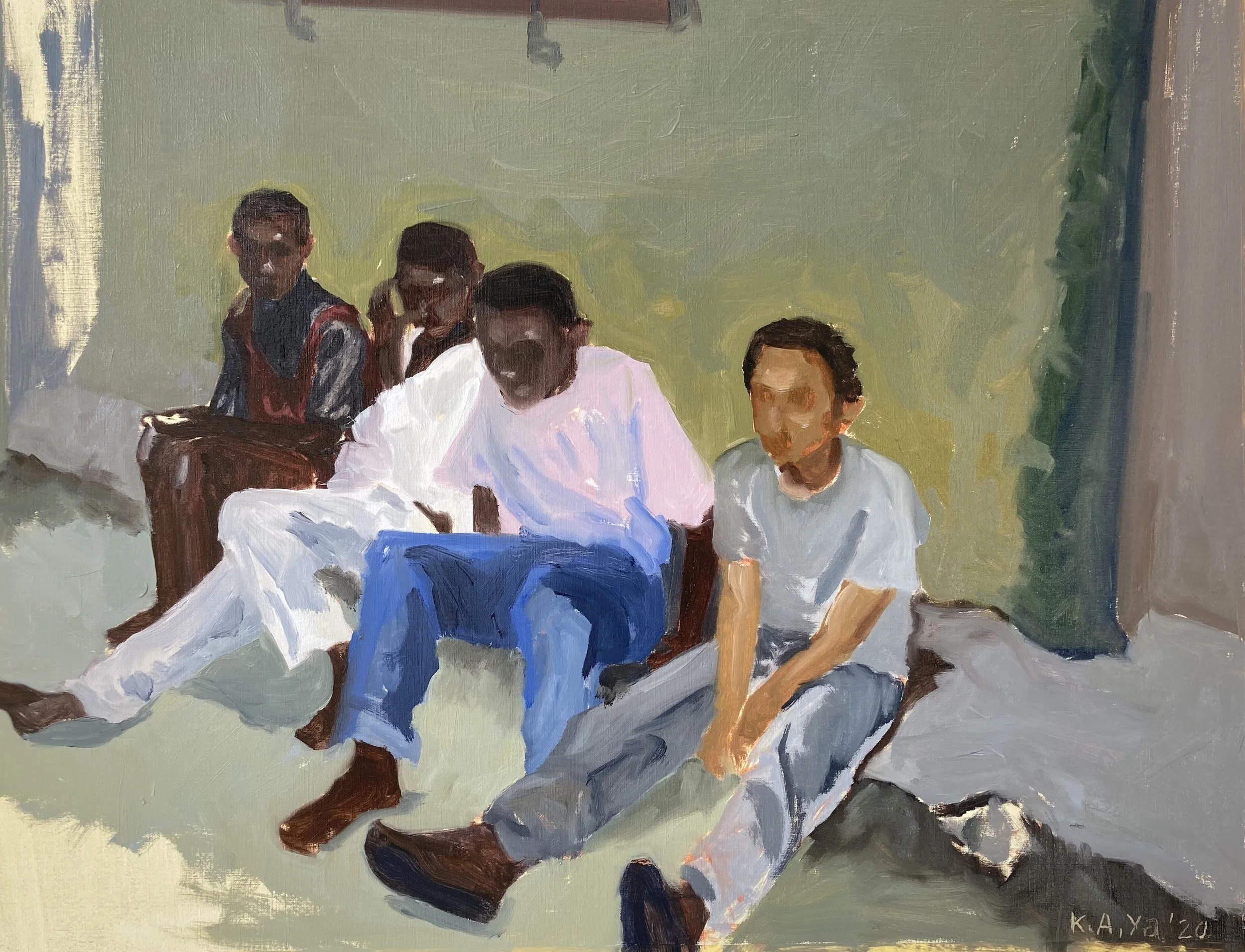 L'enfance, 2020. Oil on paper - 50x65cm