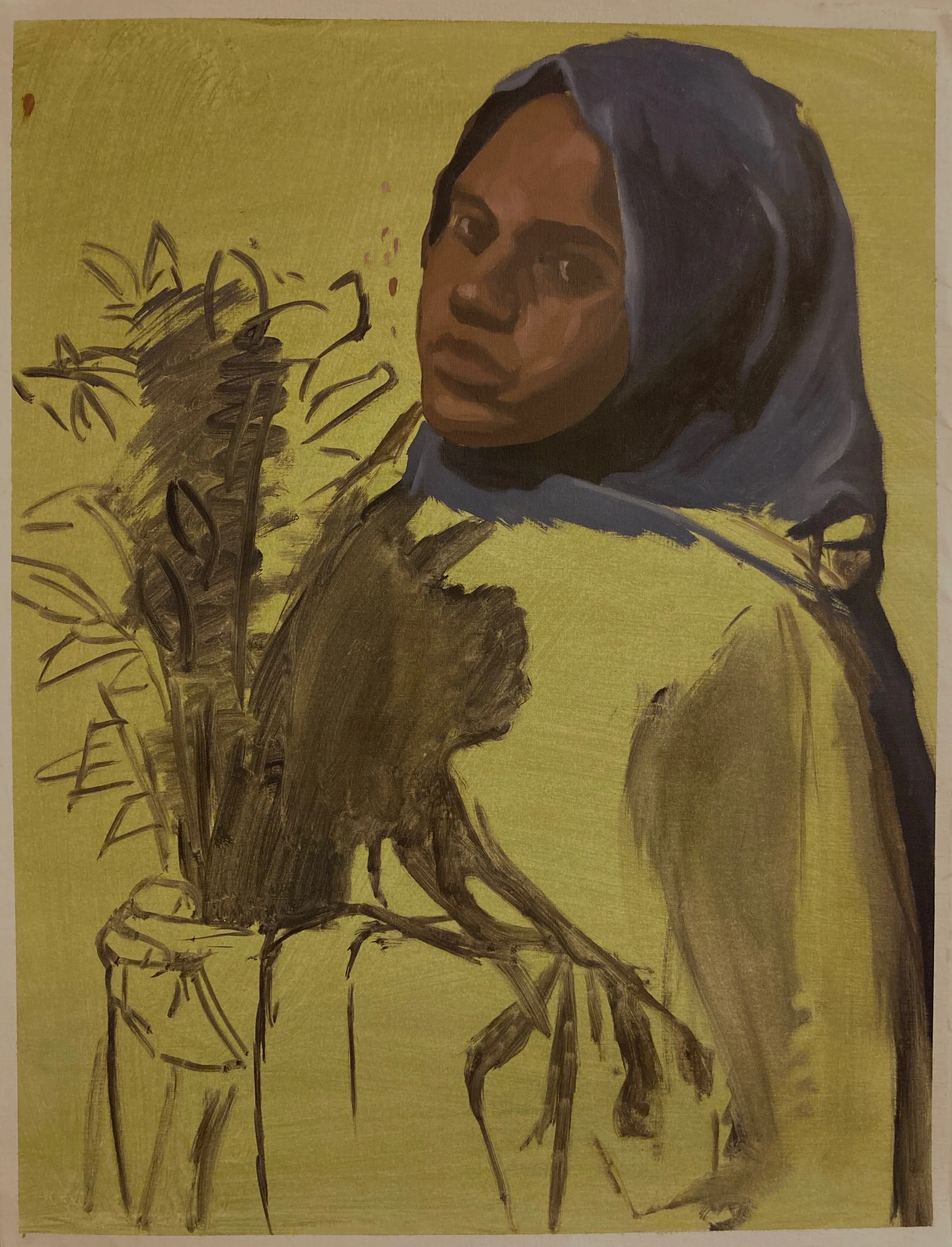 Ikone, 2020. Oil on paper - 65x50cm