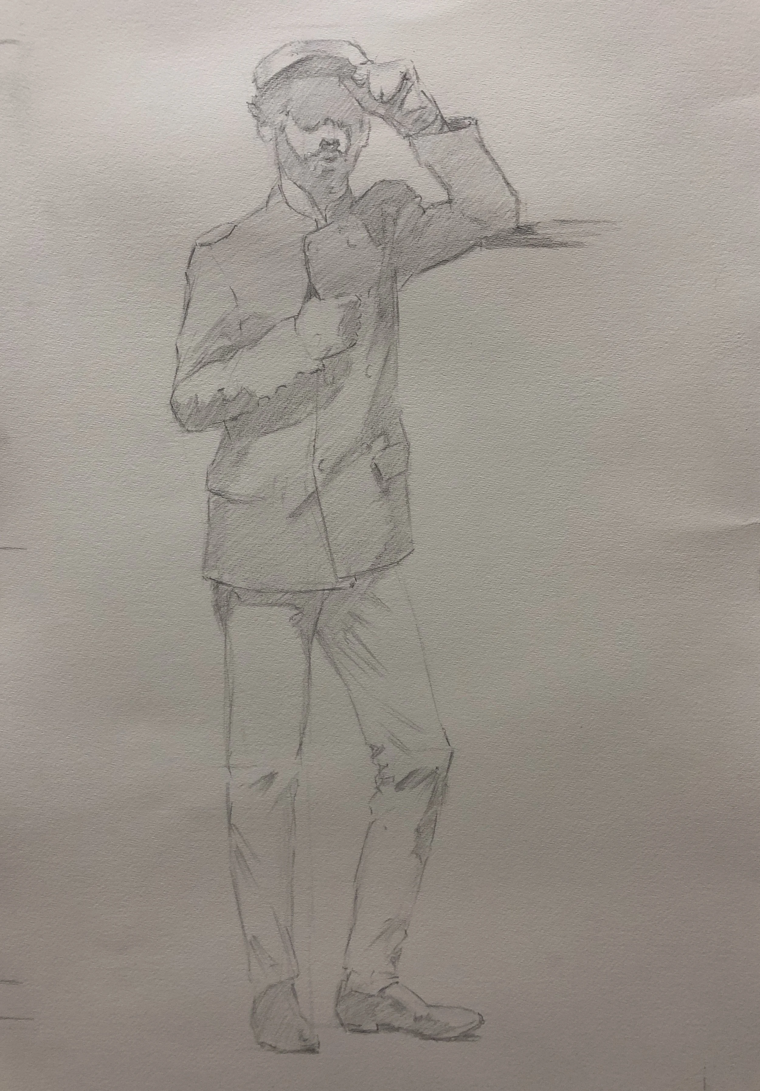  Salut, 2022. pencil on paper - XXxYYcm