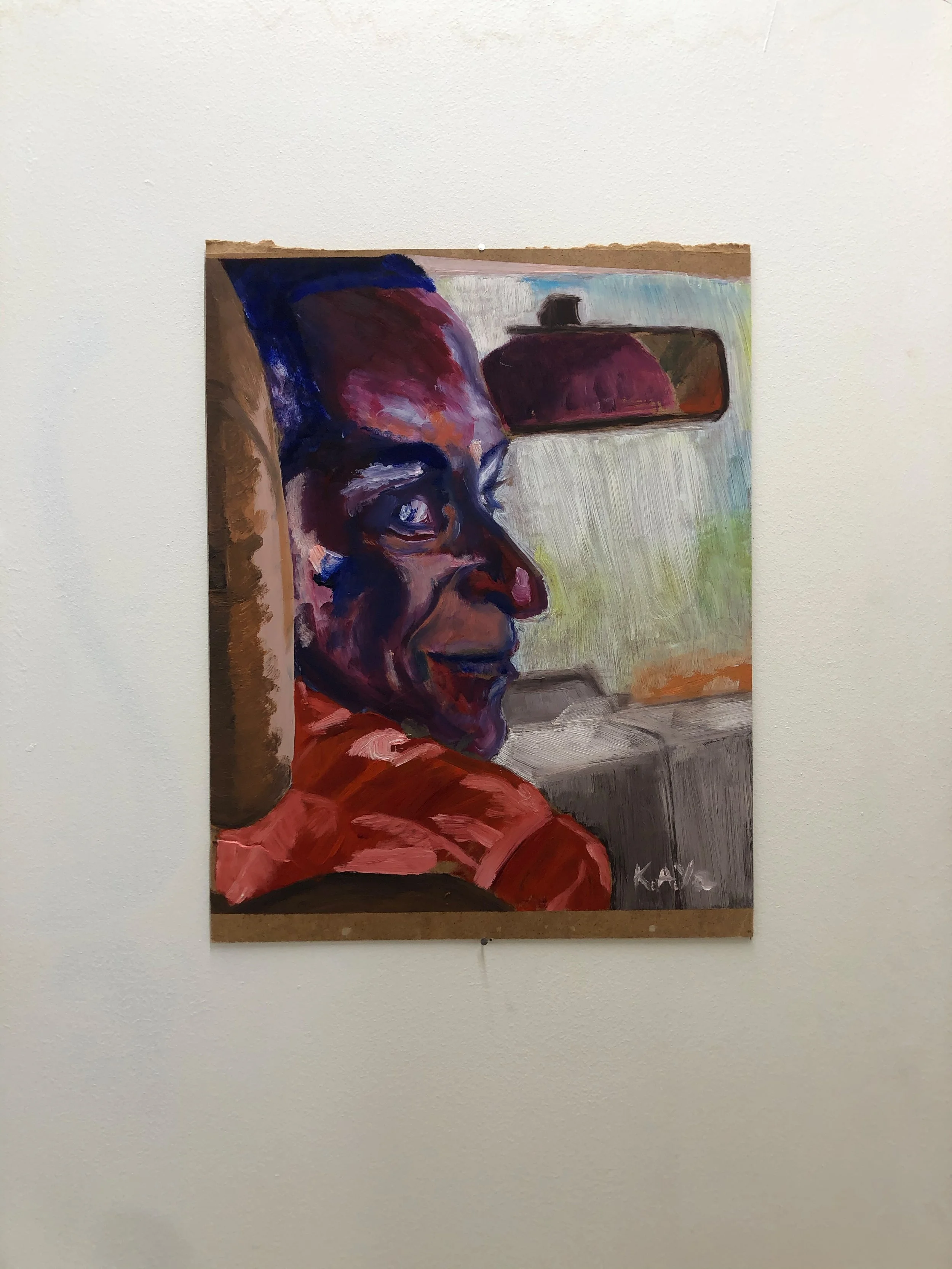 Le Papa des Papas, 2020. Oil on woodboard - 56x44,5cm
