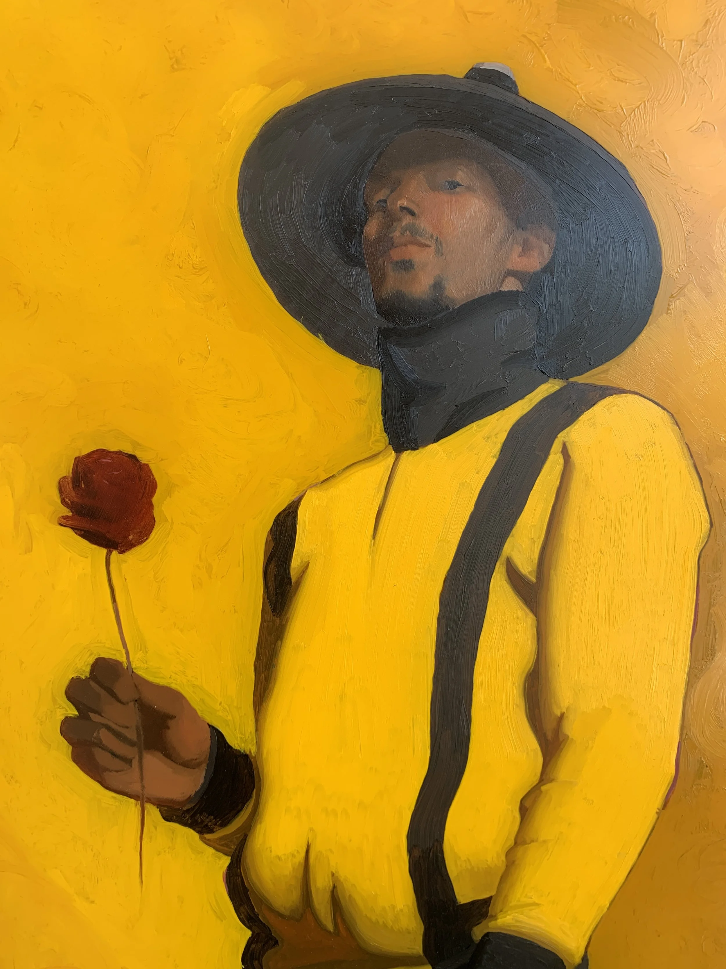 What is left behind, 2026. Oil on Acrylplate - 100x50cm 
