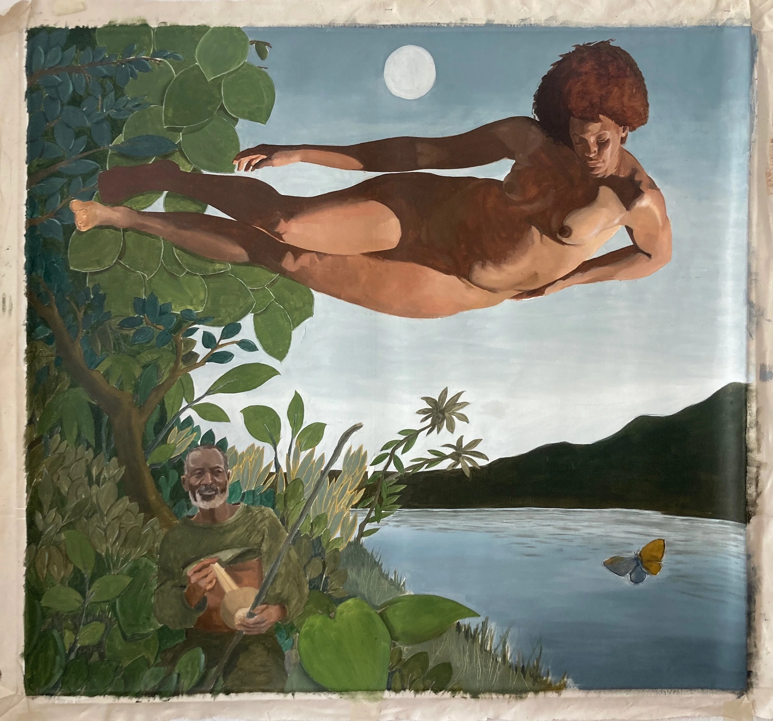 Noesis Chapitre I: L'apparence du papillon, 2021. Oil on canvas - 112x120cm