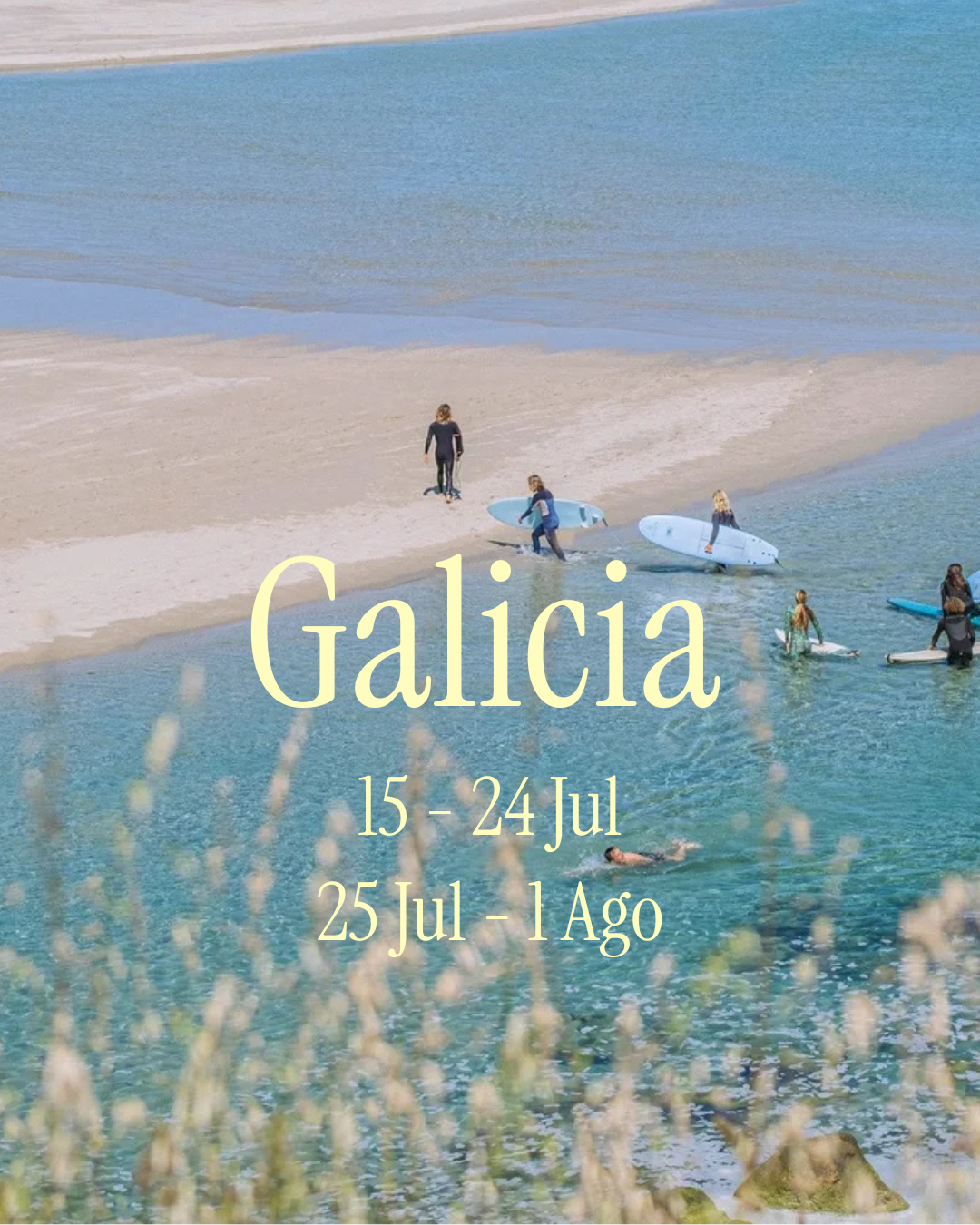 17 to 24 Jul · 25 Jul to 1 Ago 2027 | Queer Surf Retreat Galicia. From 920€