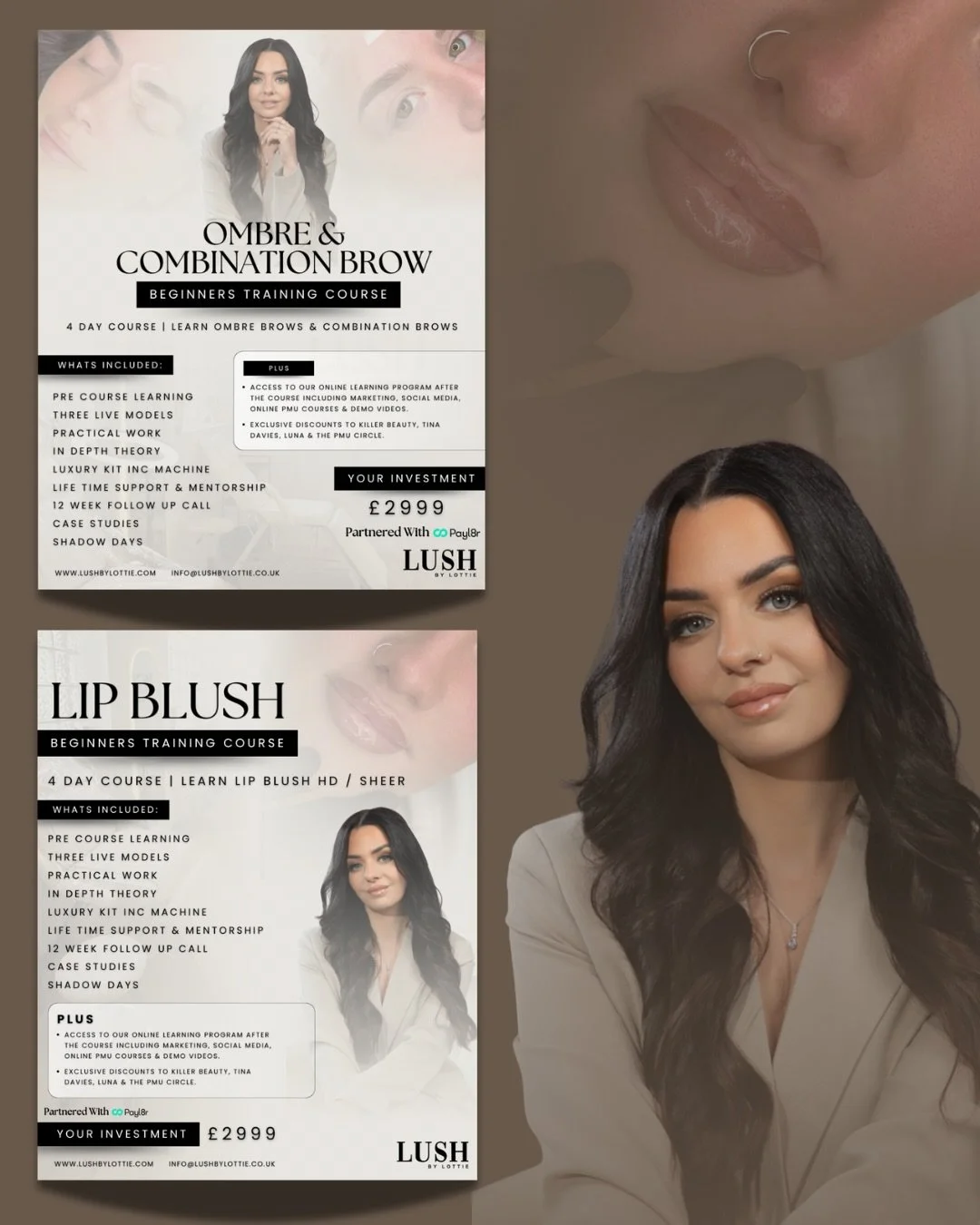 So excited to share the latest course materials and promotional designs I created for the amazing @lushbylottie 🤍✨

Lottie&rsquo;s academy is already known for its high standards, detailed education and incredible student support, so bringing her co